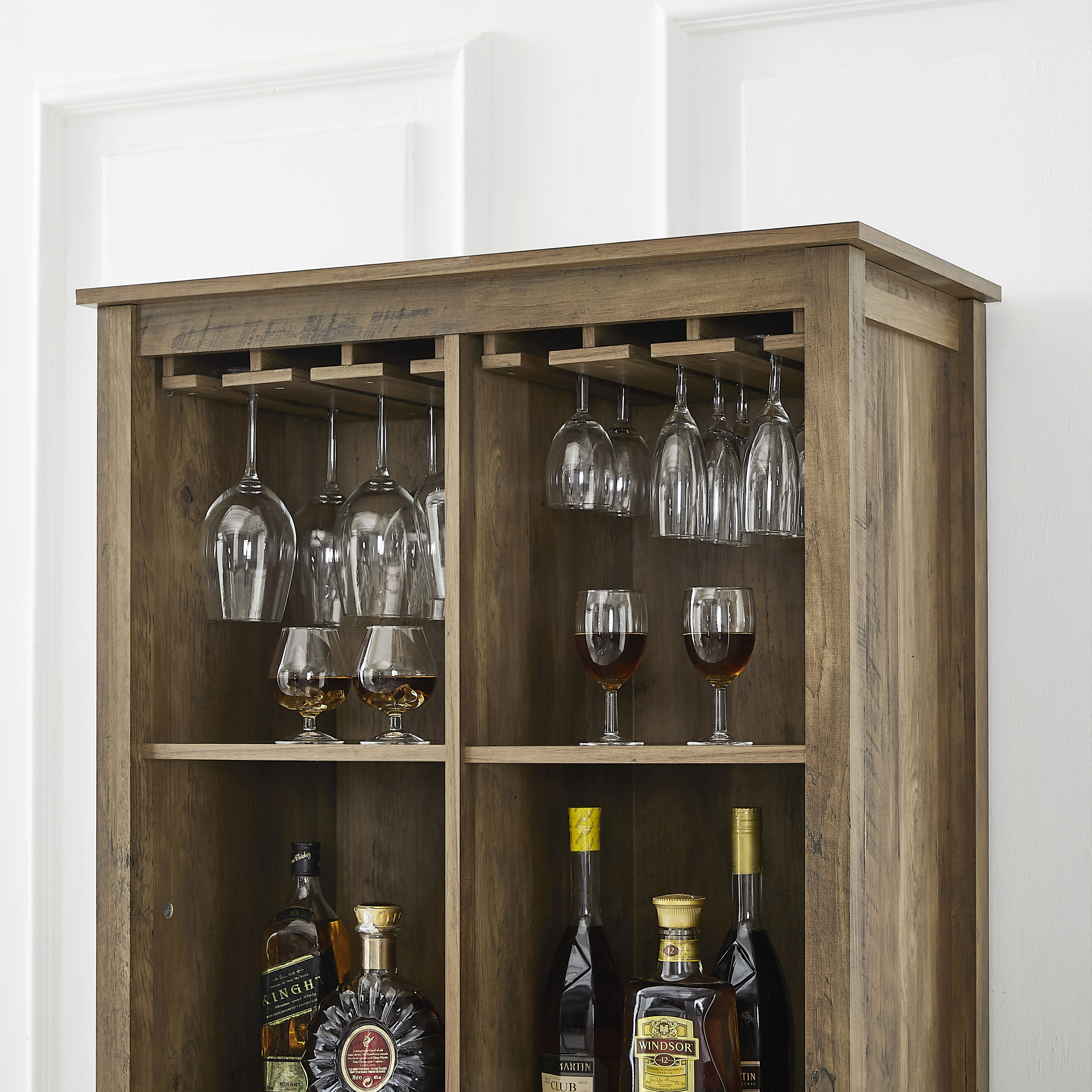 Home Source Industries 32-in x 72-in Brown Rectangle Bar Cabinet at ...