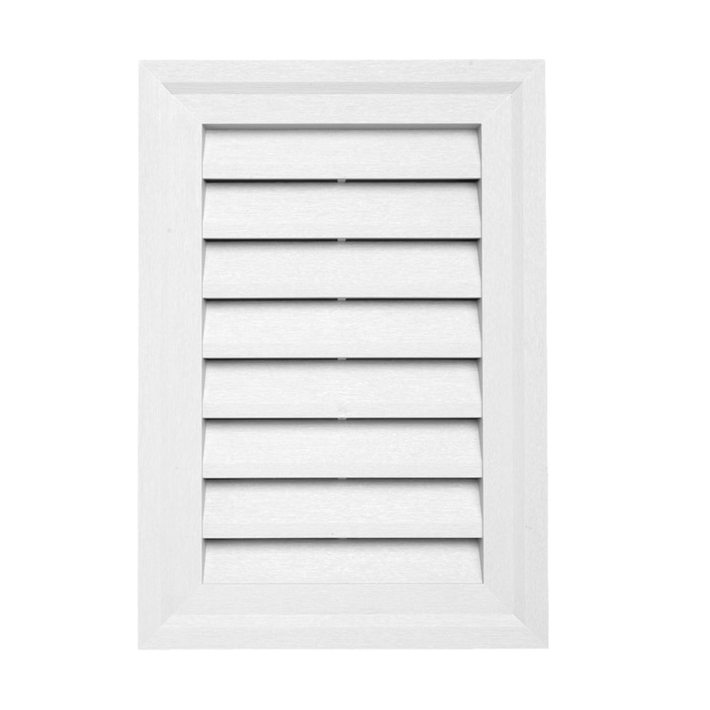 Ply Gem Gable Vents 16-in x 20-in White Rectangle Vinyl Gable Vent in ...