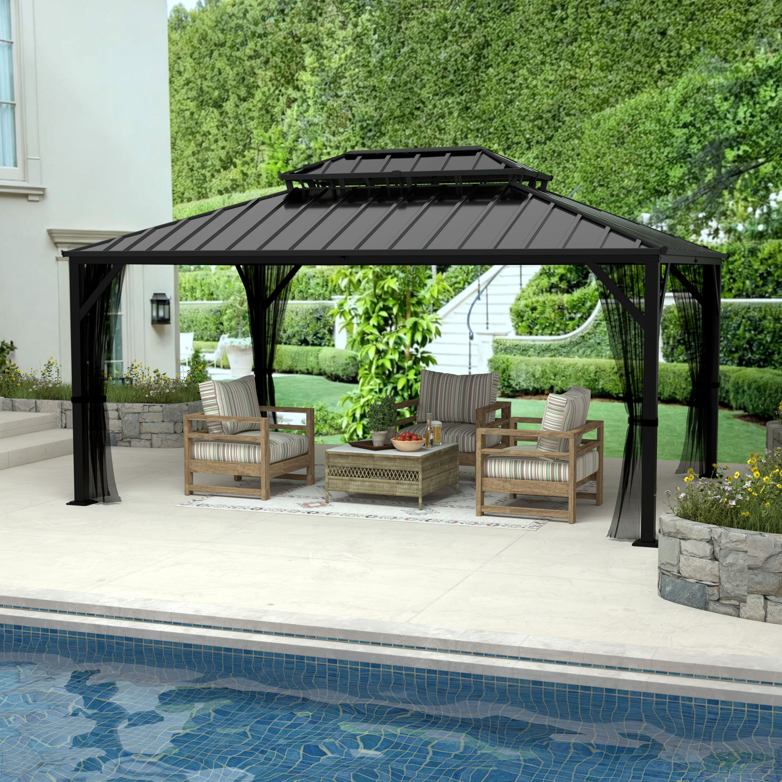 VEIKOUS PG0201-CT-1 Wood-Resin-Gazebos - View #12