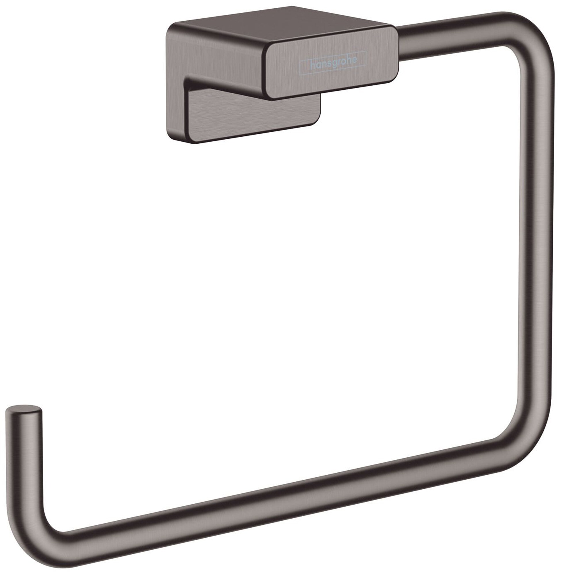 Hansgrohe 41754340 Brushed Black Chrome Wall mount Single Towel Ring
