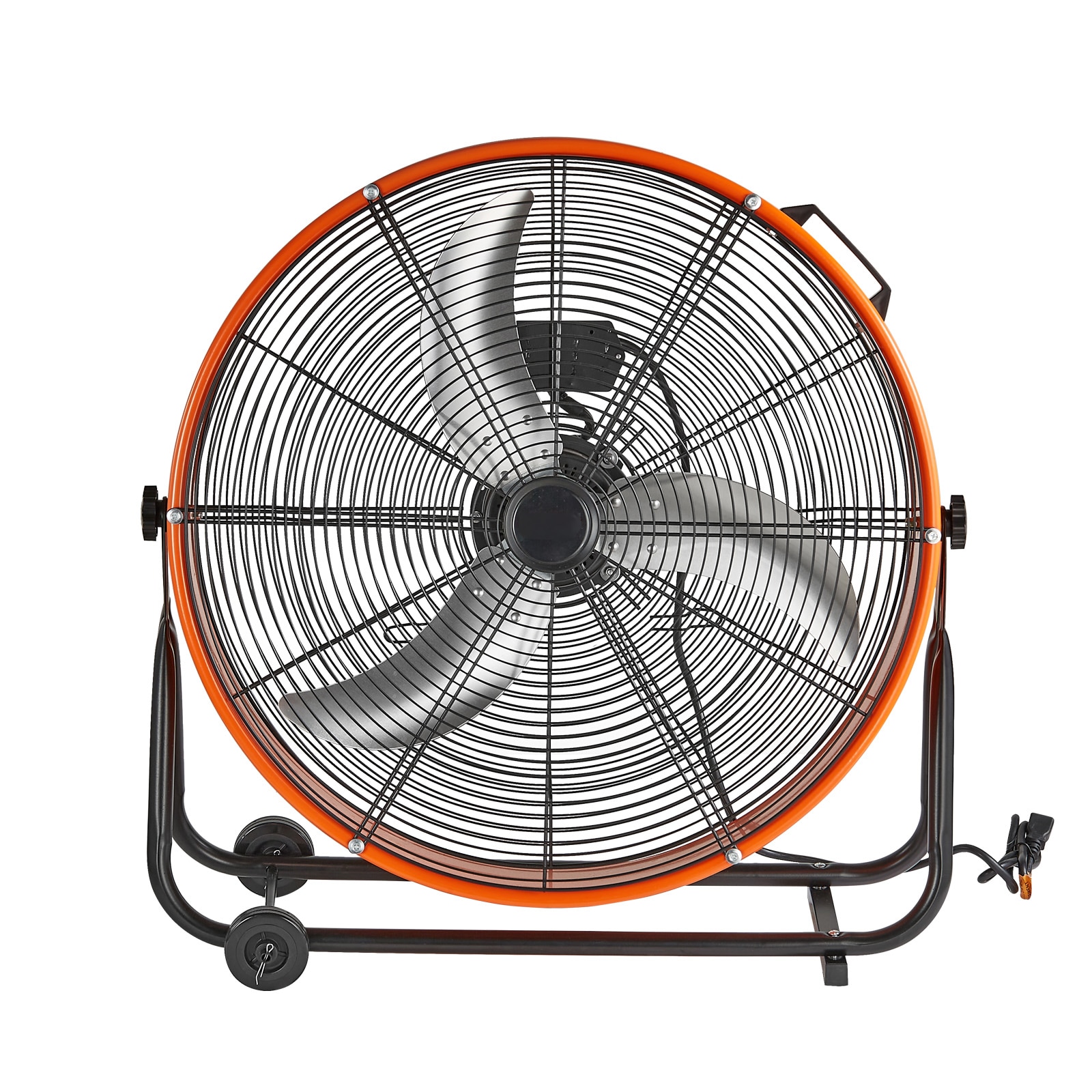 VEVOR Drum Fan 24 Inch High Velocity Industrial Shop Fan Heavy Duty Commercial Use 3-Speed 8600CFM 360 degrees Adjustable Tilting Industrial Floor Fan for Warehouse Workshop Factory Basement