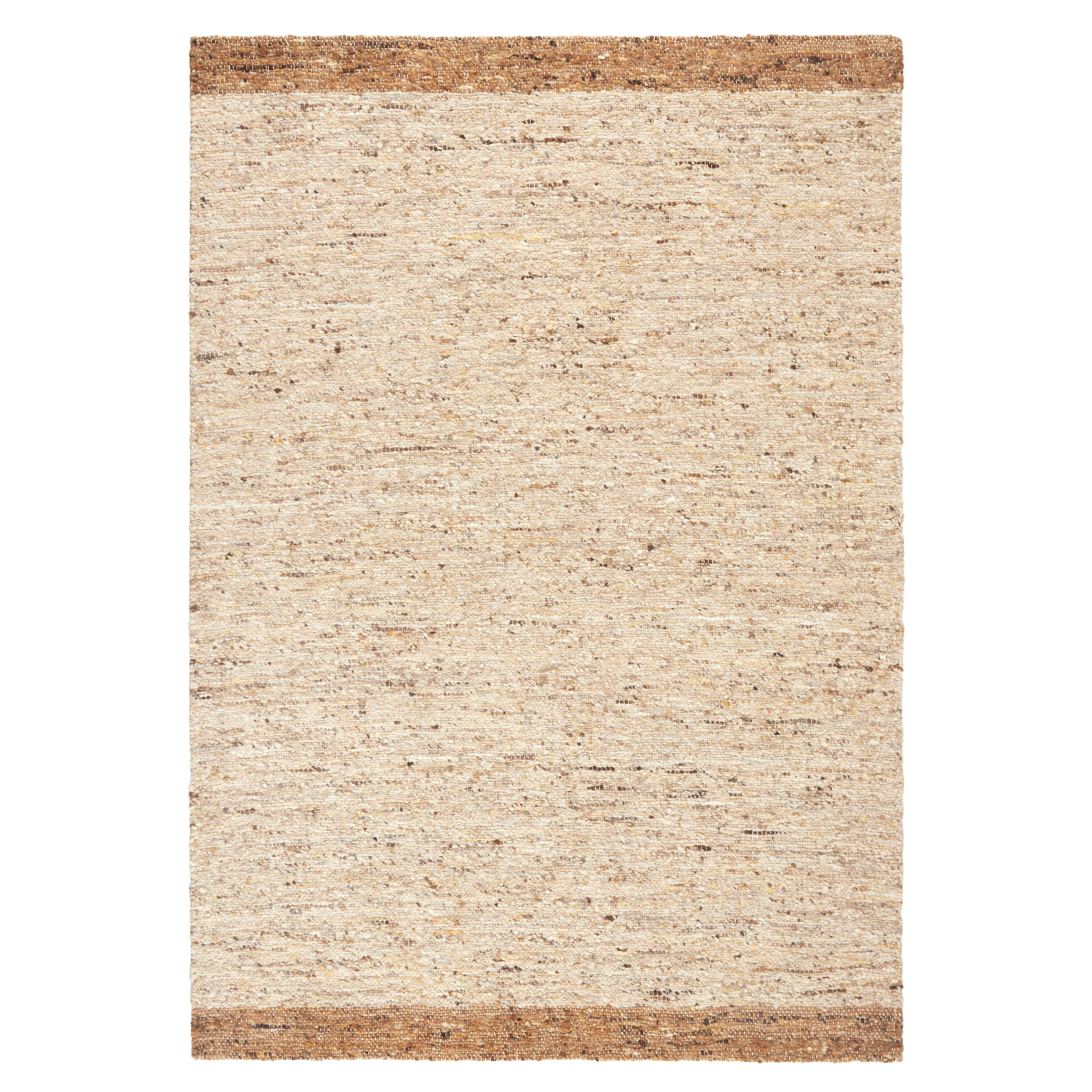 Town & Country Living 3A-01-150 3 x 5 (ft) Loomed Polyester Beige/Light Brown Rectangular Indoor Border Area rug