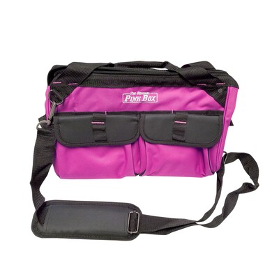 The Original Pink Box Pink Canvas 15-in Zippered Tool Bag Lowes.com