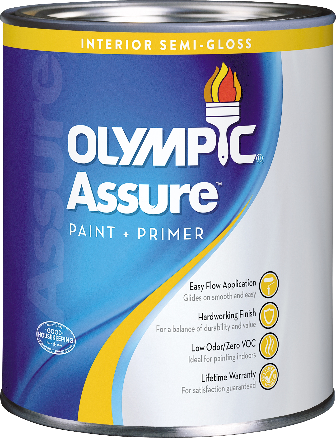 Olympic 74901A04 Assure Semi-gloss Tintable Latex Interior Paint + Primer (1-quart)