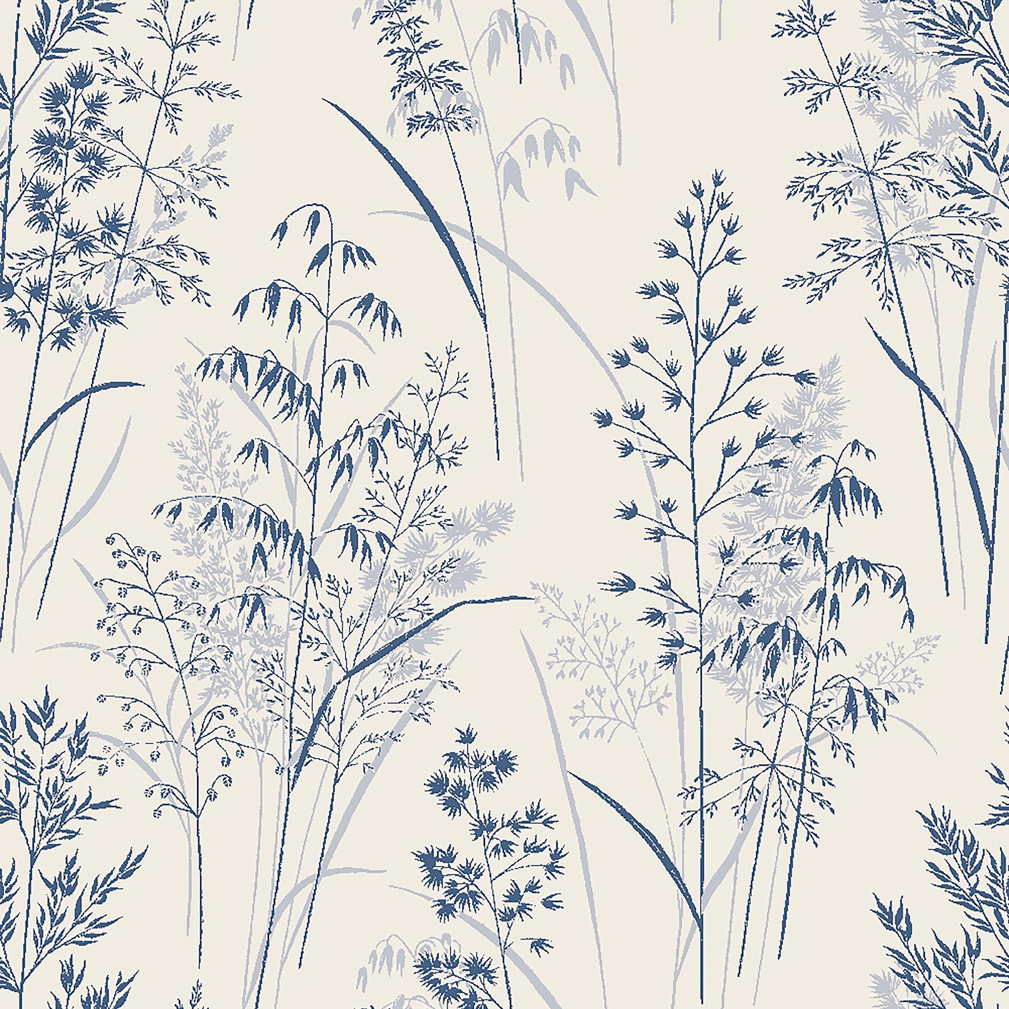 Graham & Brown 118265 56-Sq. Feet Blue Non-woven Ivy/Vines Unpasted Wallpaper