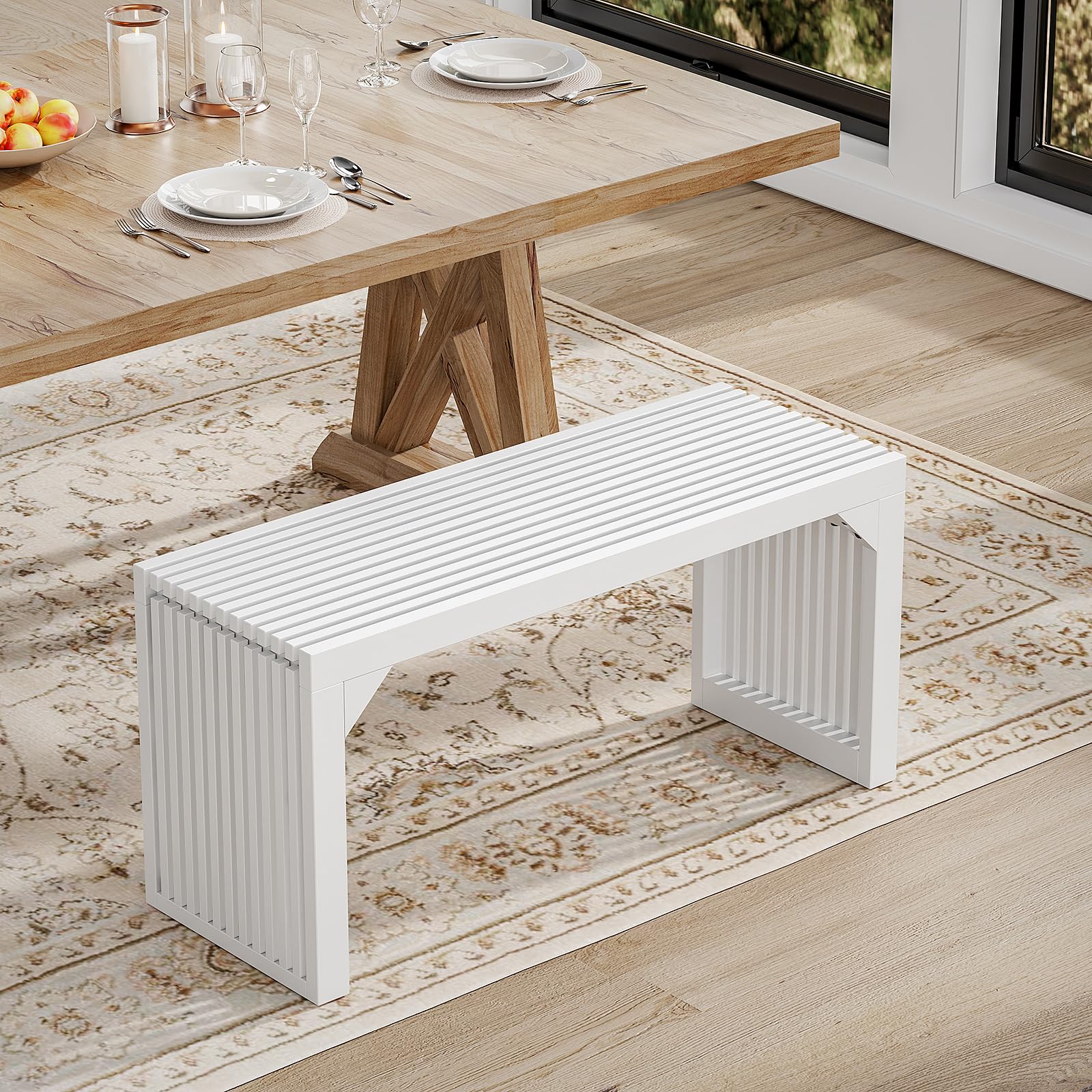 FurniFusion SF-Y-GSD-35-W Dining-Benches - View #3