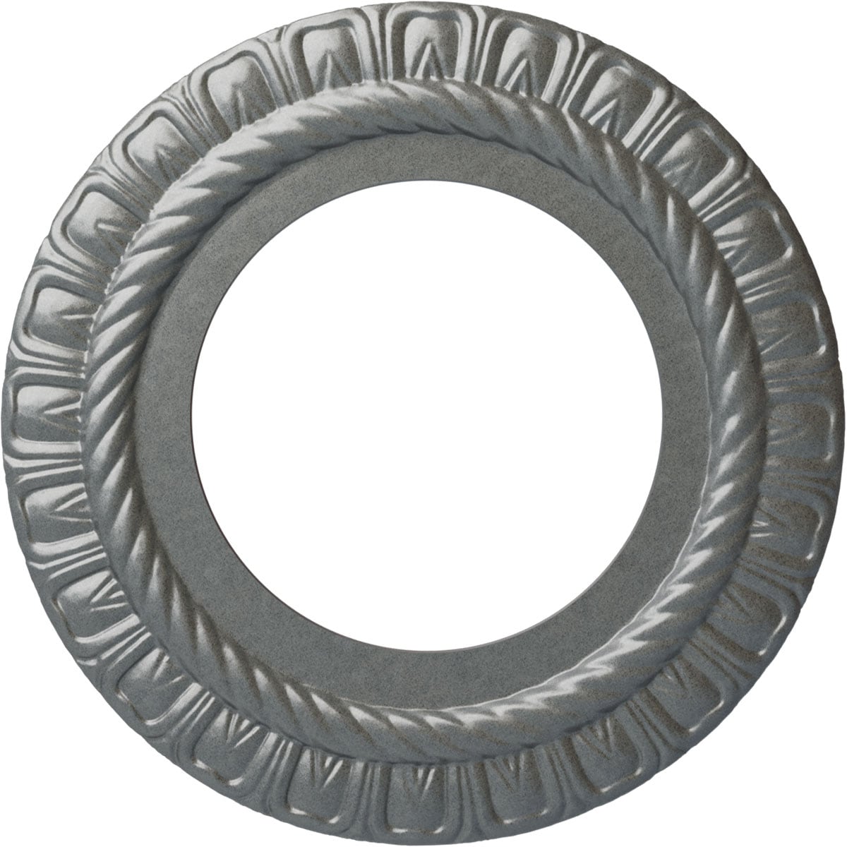 Ekena Millwork CM10CLPLS Claremont 10.625-in W x 10.625-in L Painted Platinum Polyurethane Whole Ceiling Medallion