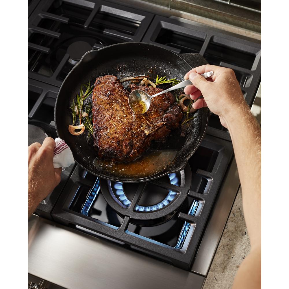 KitchenAid 48 in. GAS Commercial Cooktop with 6-Burners and Griddle in  Stainless Steel