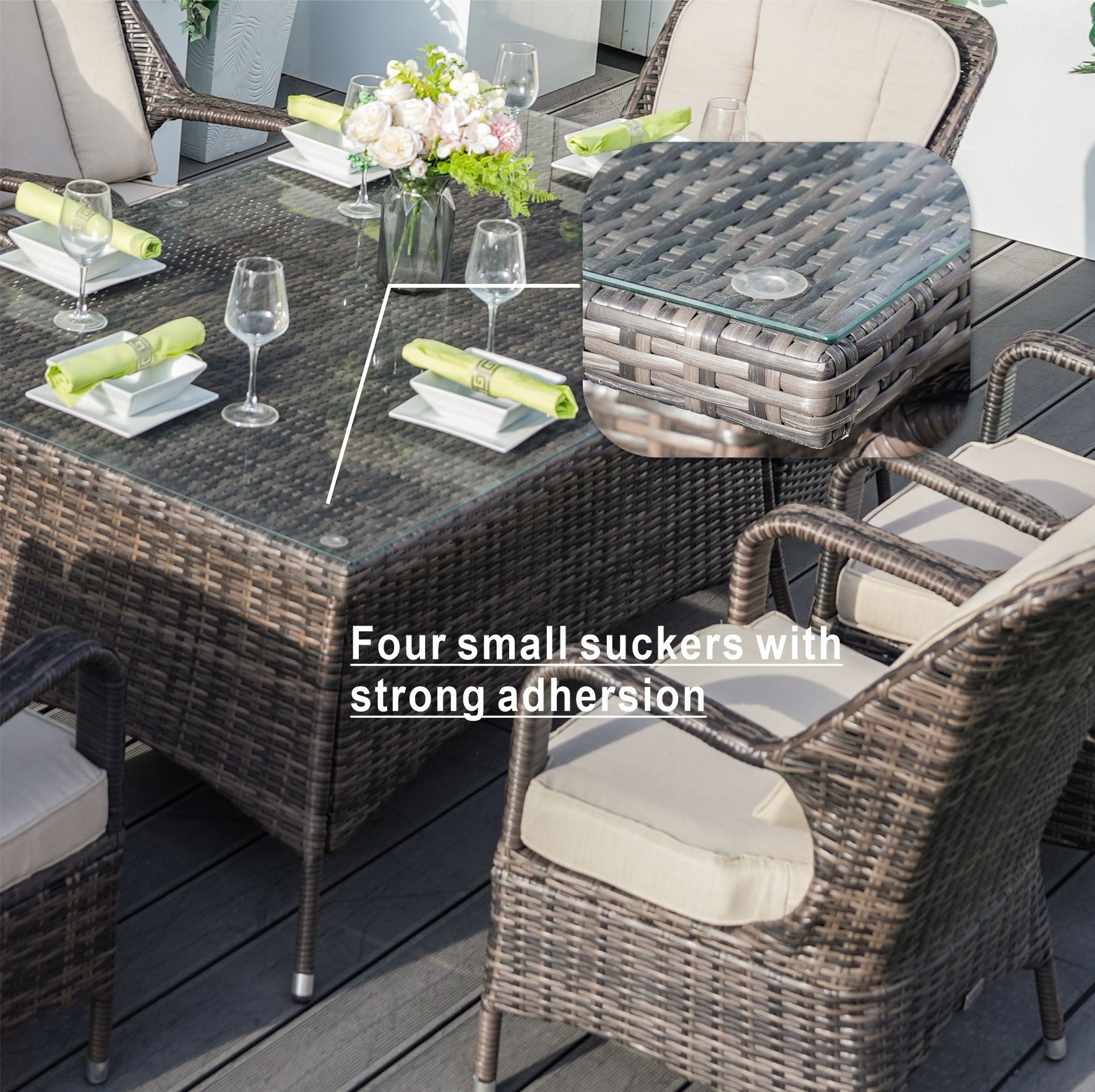Direct Wicker DWD-1712-BR Patio-Dining-Sets - View #4