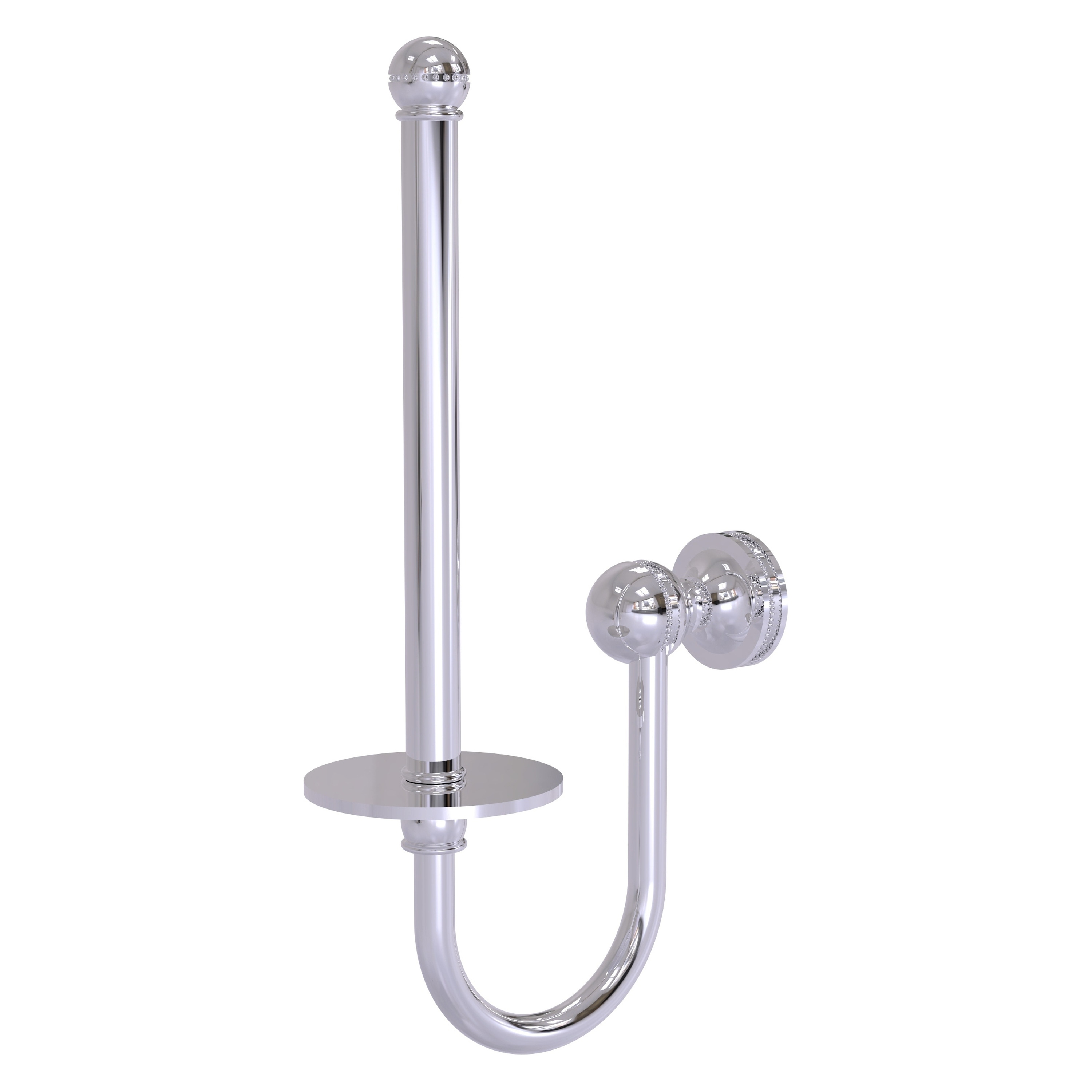 Allied Brass MA-24U-PC Mambo Polished Chrome Wall mount Single post Toilet Paper Holder 1 -Rolls with Storage