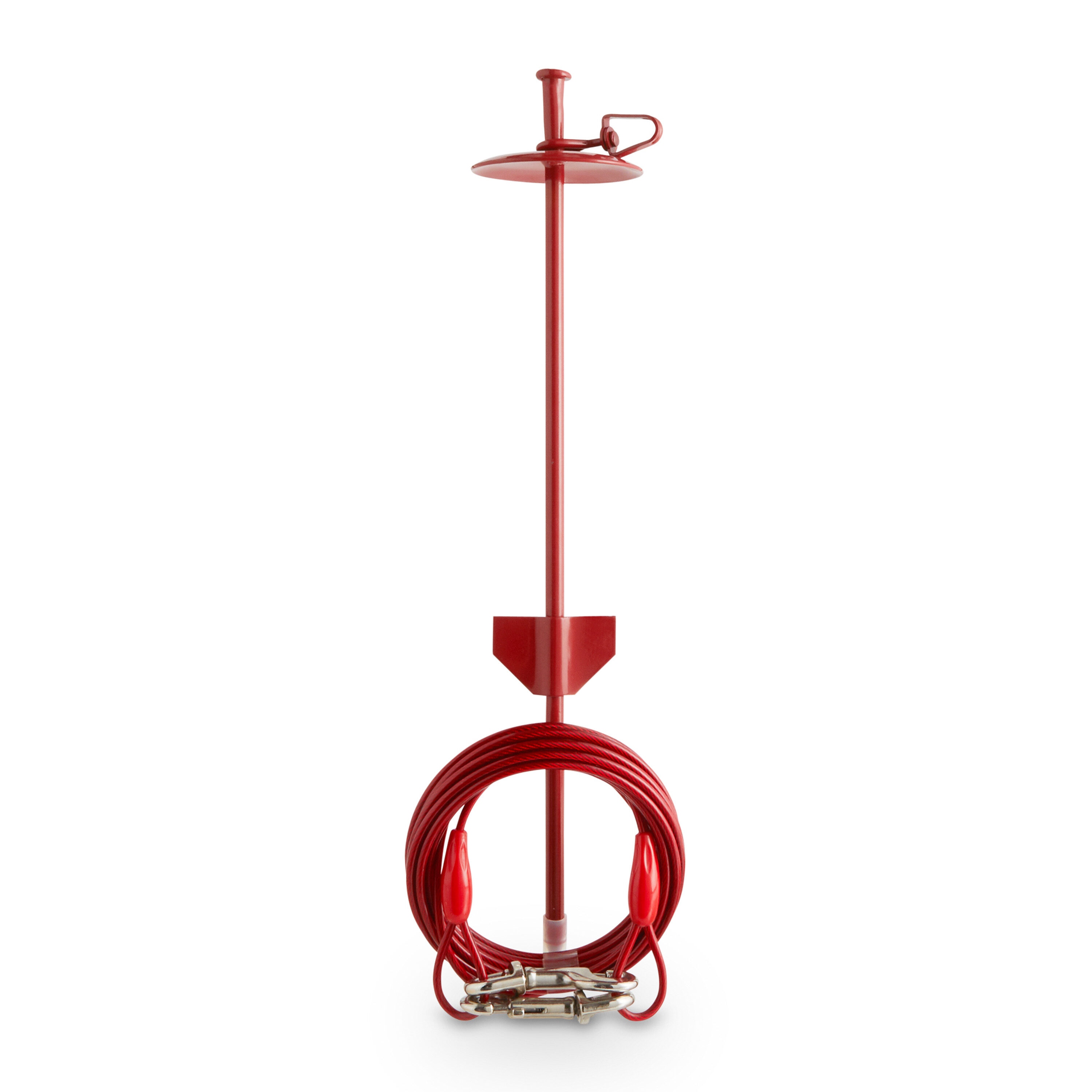 EveryYay 3291763 Red Powder-coated steel Pet Leash Post
