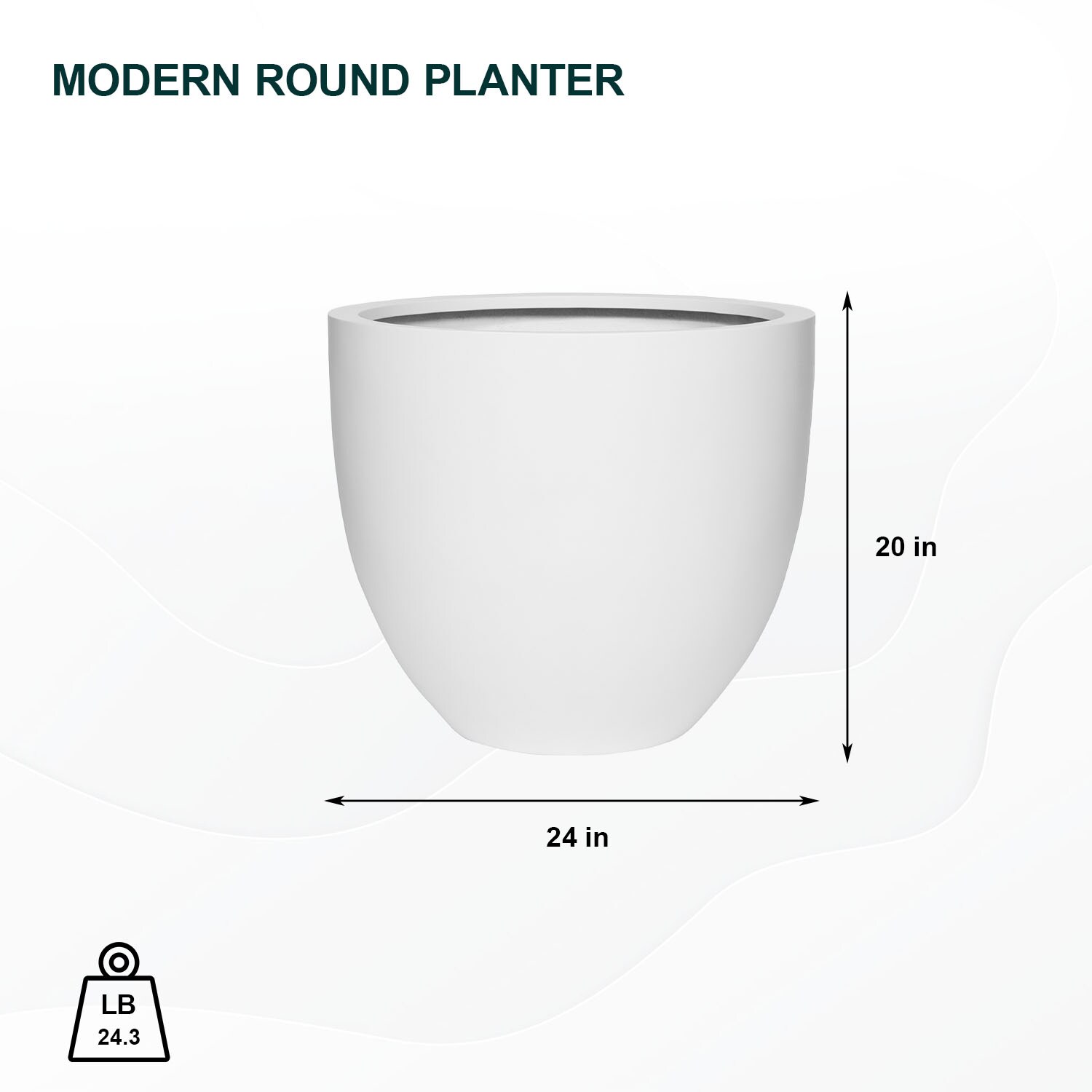 Pottery Pots E1159-52-MW Planter-Window-Box - View #2