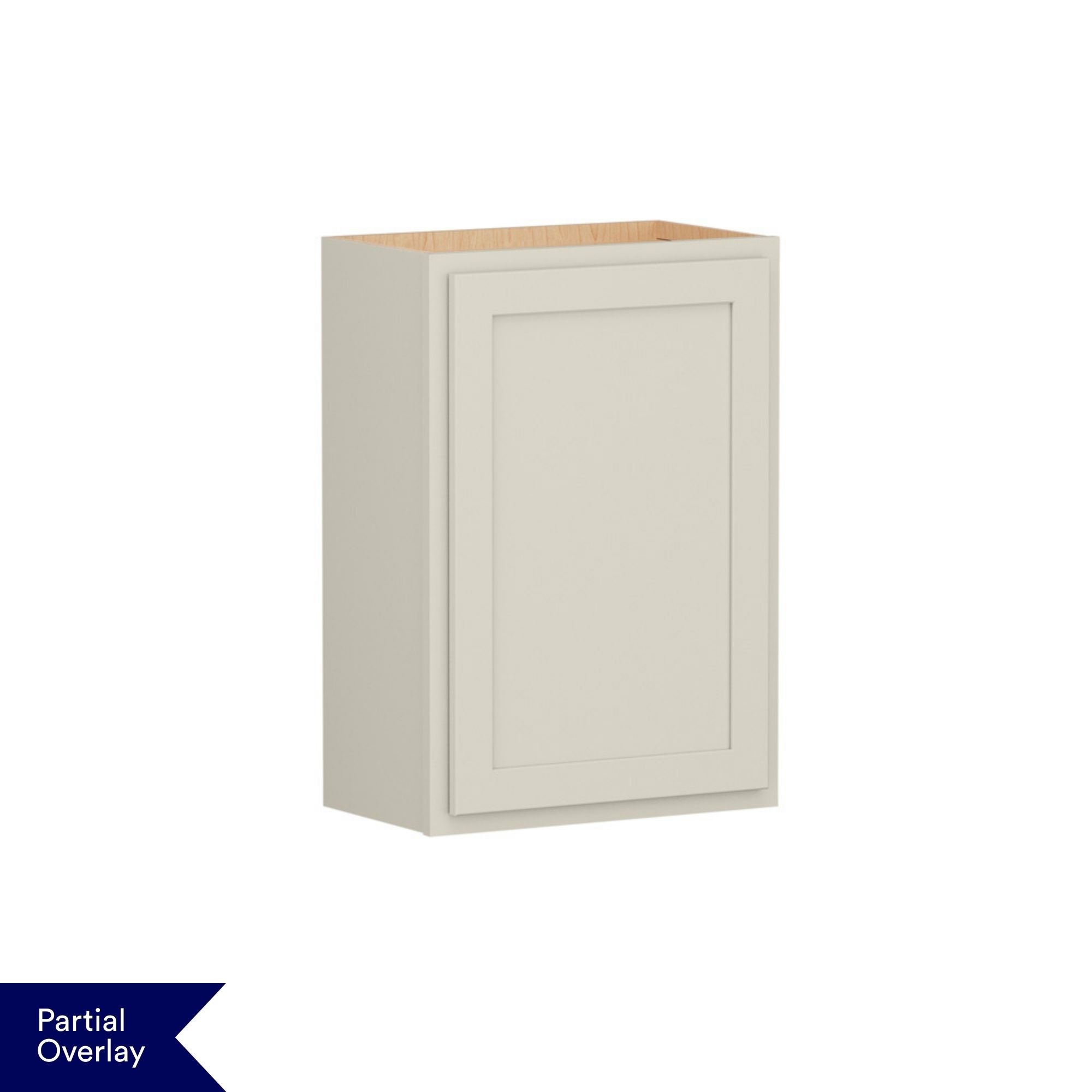 Shenandoah Breckenridge POL 24-in W x 30-in H x 12-in D Harbor Painted Wall Fully Assembled Cabinet Recessed Panel Shaker #W2430BT-19MKS