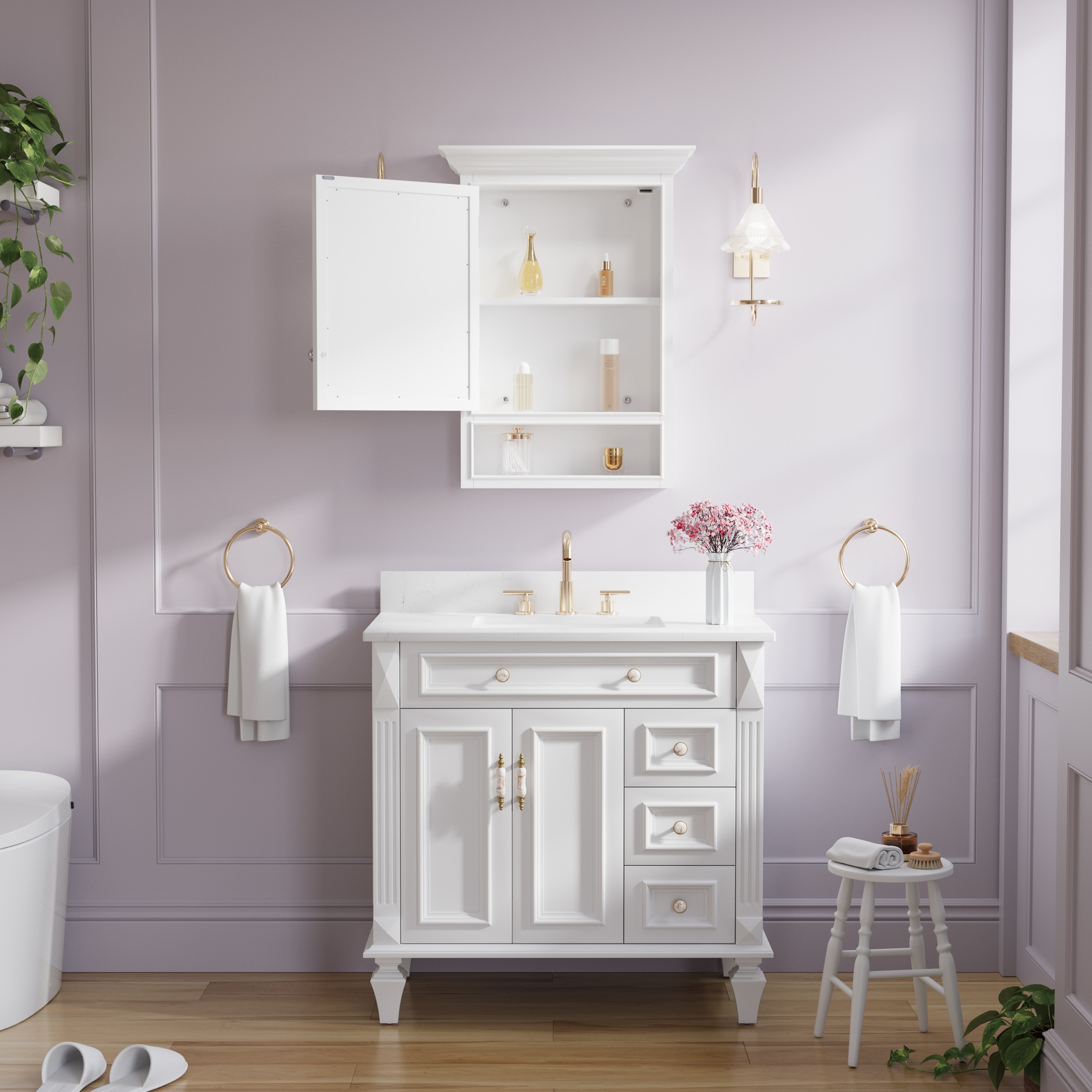 WELLFOR DTG-3224M3YS Bathroom-Medicine-Cabinets - View #11