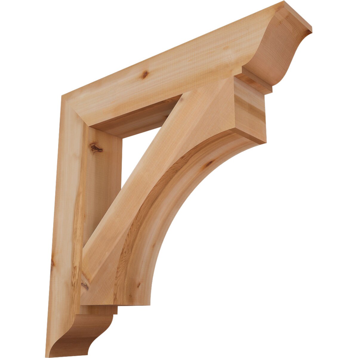 Ekena Millwork BKT06X34X34WTL01SWR Westlake traditional smooth 5-1/2-in x 34-in x 34-in Western red cedar Brown Wood Standard bracket