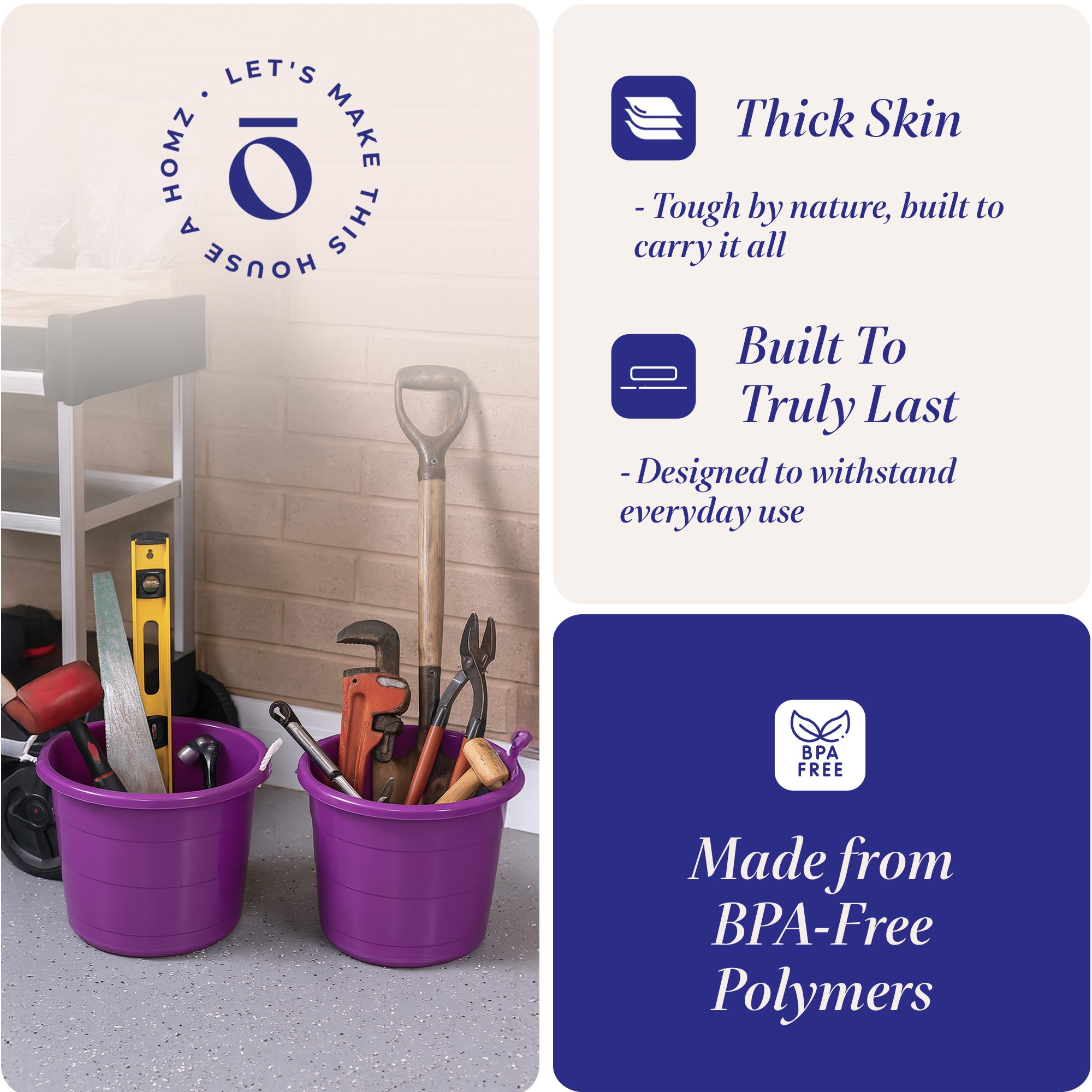 Homz Products 2 X 0417PLDC.02 Bins-Baskets - View #3