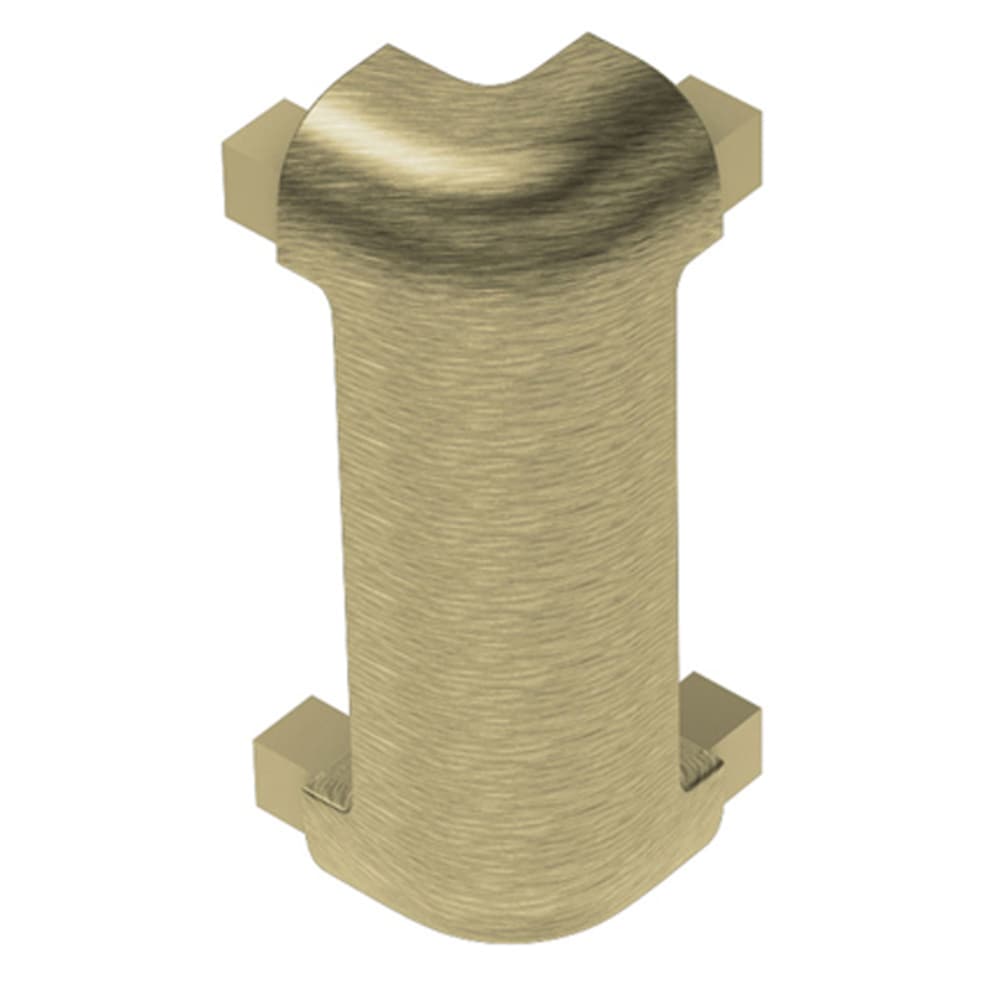 Schluter Systems E90RC80AMGB39 Rondec-CT 0.313-in W x 1.898-in L Brushed brass anodized aluminum Aluminum Outside corner Tile Edge Trim