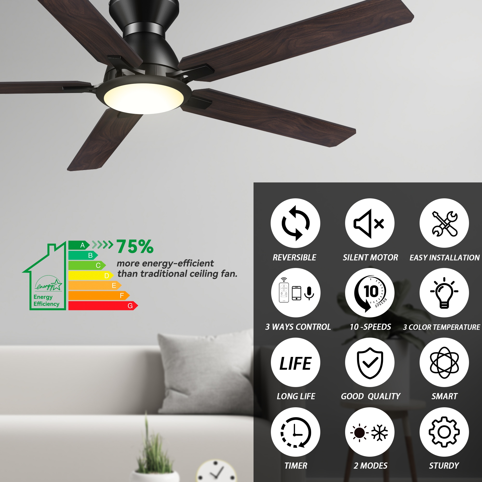 CARRO USA LS525J-L12-B5-1-FM Ceiling-Fans - View #4