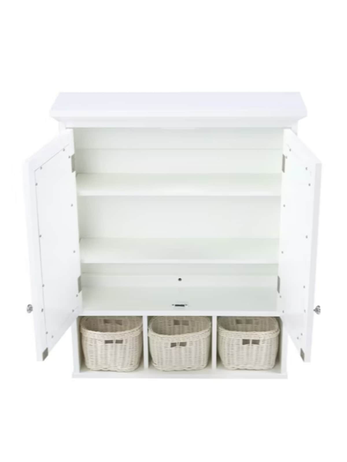 allen + roth 24.75-in x 30.25-in Surface Mount White