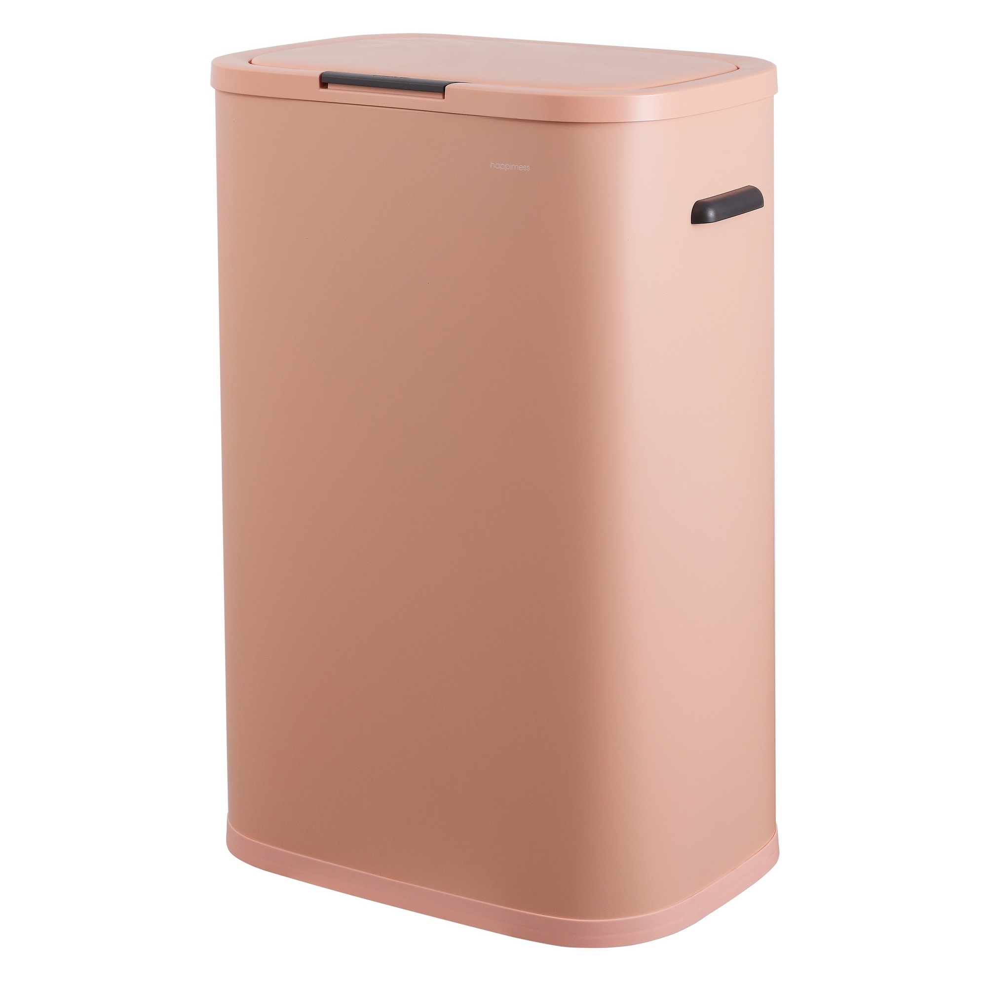 happimess HPM1017G 14.5 Gallon Flamingo Pink Metal Indoor Kitchen Swing/Push Lid Trash Can