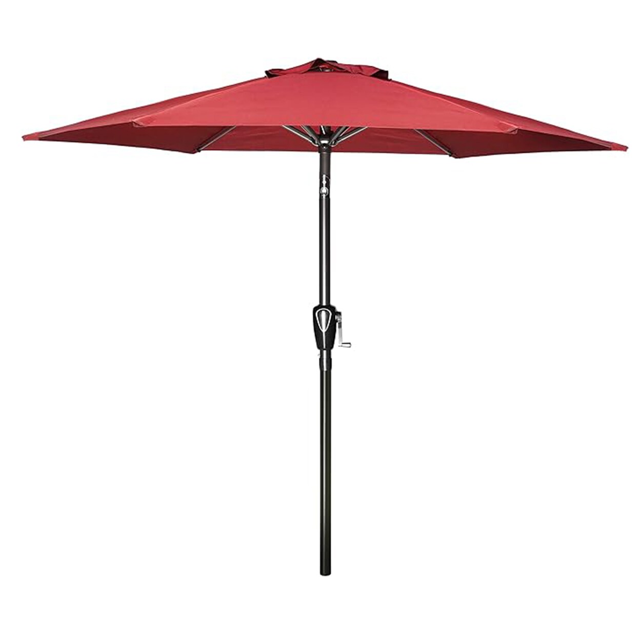 AHIOU HOME ZAAHG-P220461UM 7.5-ft Steel Red Push-button Tilt Market Patio Umbrella