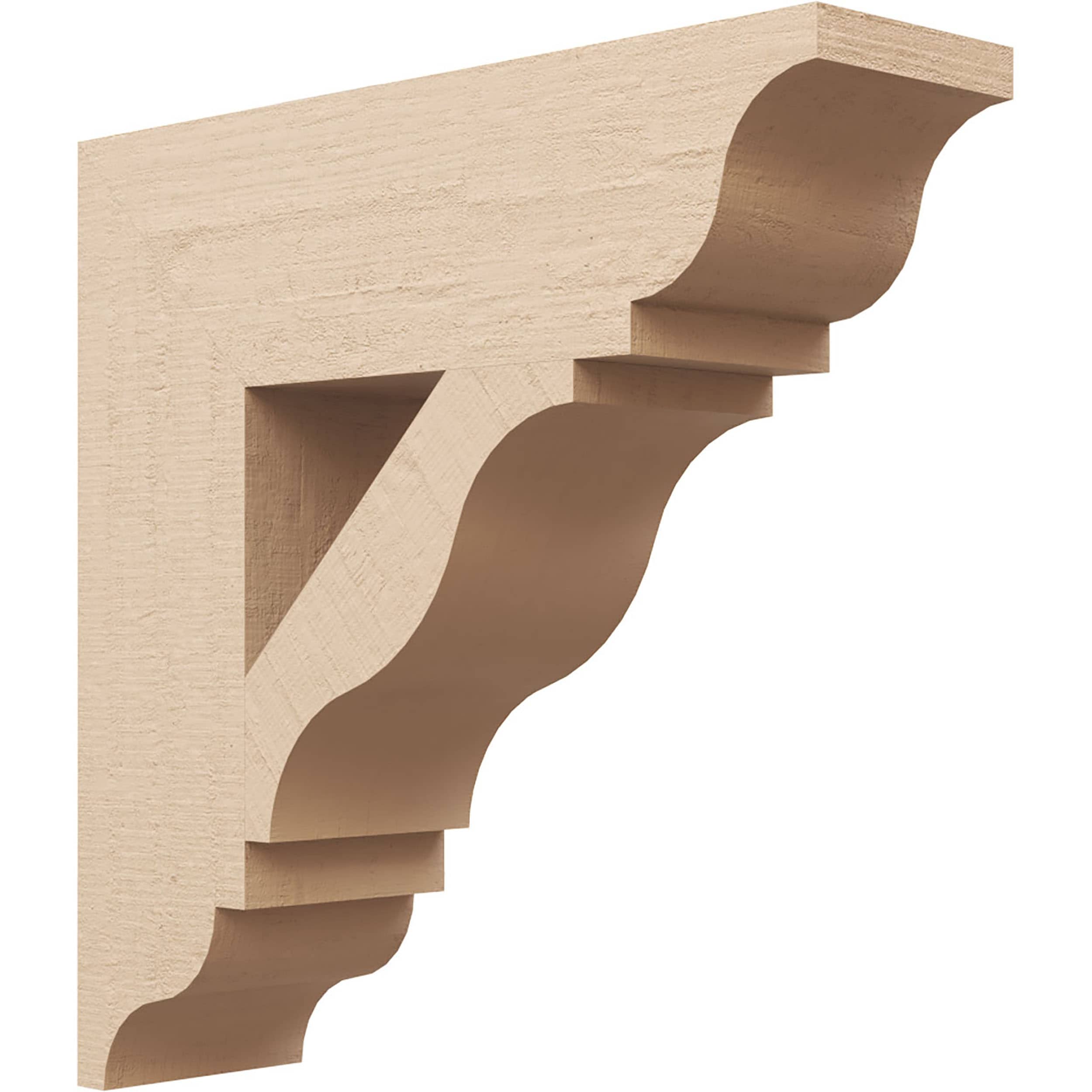 Ekena Millwork 2116856 Funston Rough Cedar Woodgrain TimberThane 5-1/2-in x 20-in x 20-in Brown Urethane Standard bracket