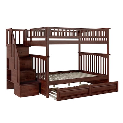 Rubberwood Bunk Beds At Com, Full Over Queen Bunk Bed With Trundle And Stairs