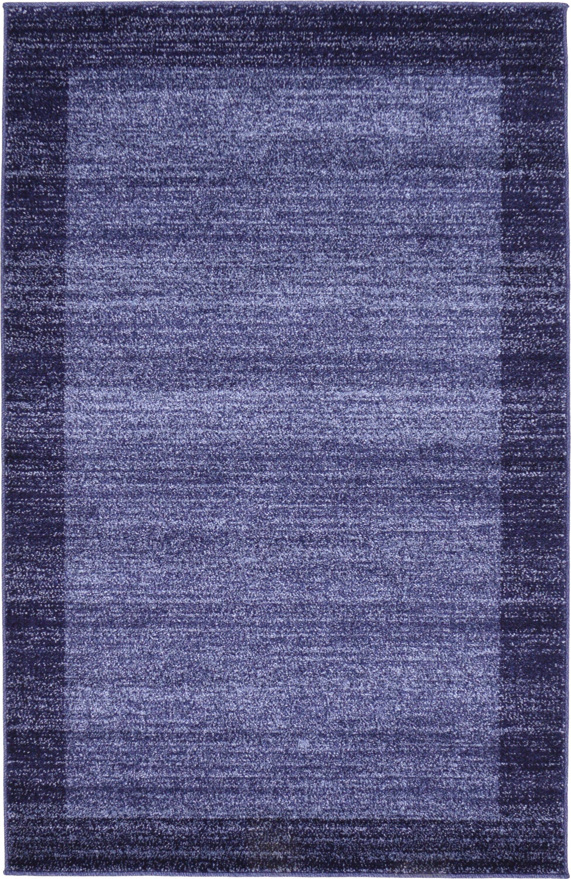 Unique Loom 3131165 Abigail Del Mar 3 x 5 (ft) Loomed Polypropylene Navy Blue/Beige Rectangular Indoor Border Area rug