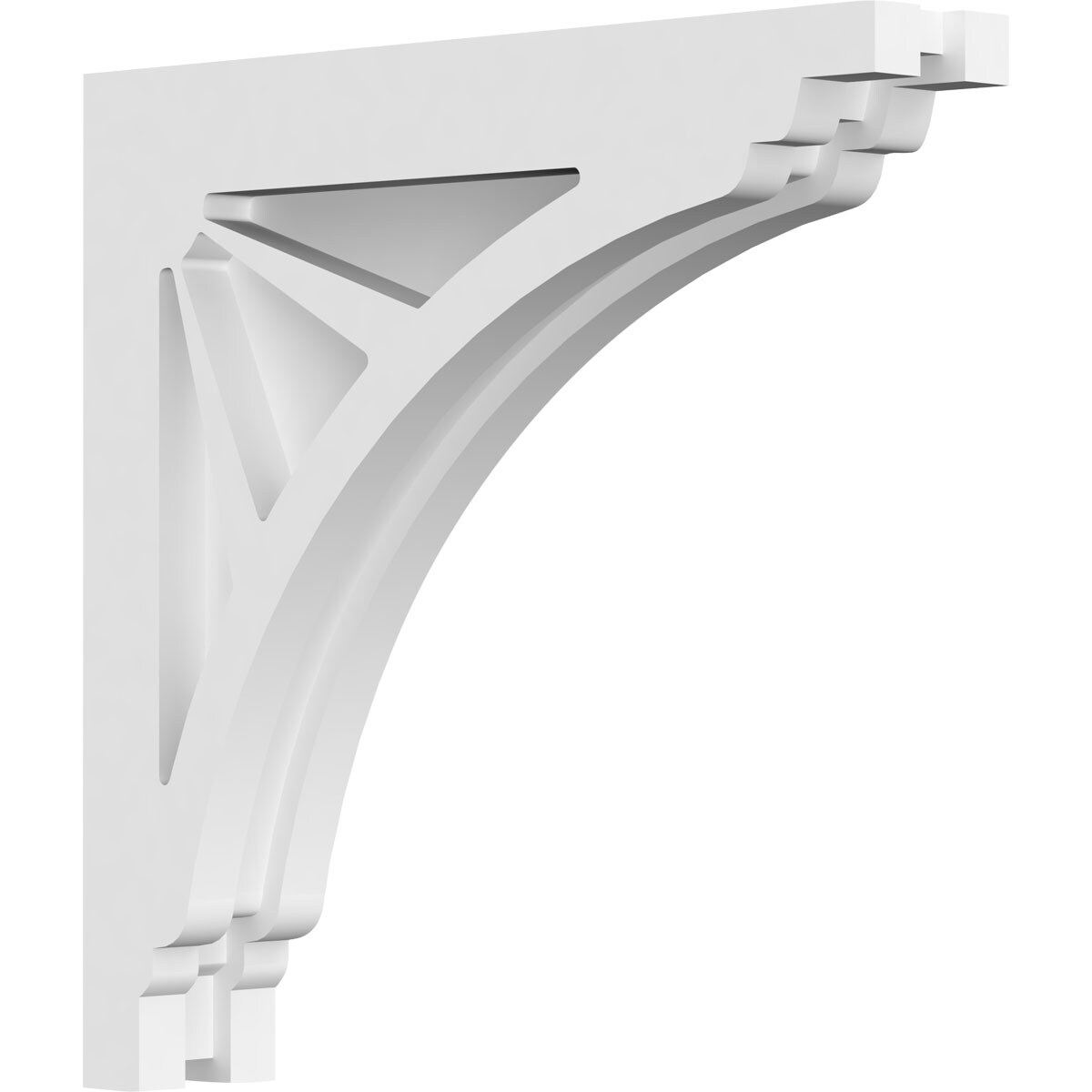 Ekena Millwork CORP01X10X10ST 1.875-in x 10-in x 10-in Stanford Unfinished White PVC Paintable Corbel