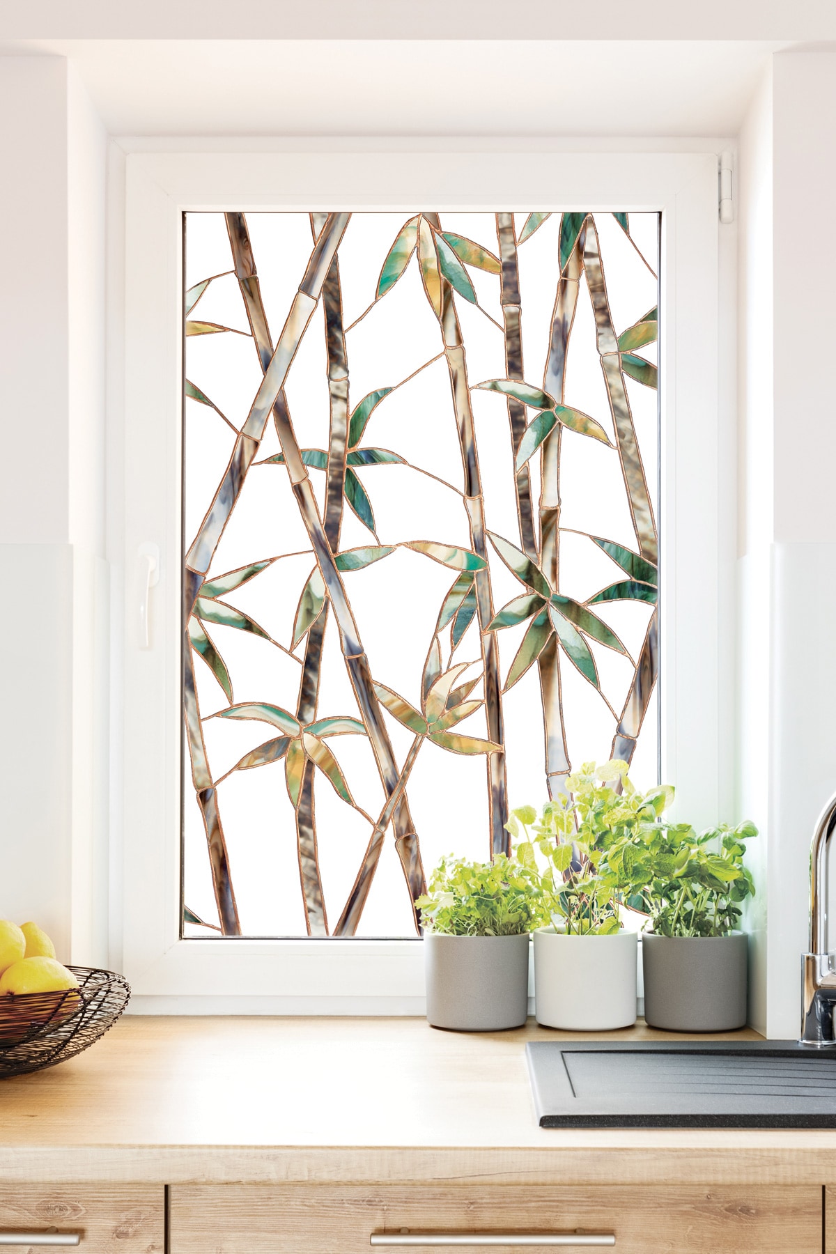 Artscape Glass Bamboo 24-in x 36-in Decorative Privacy-control Window Film #02-3726