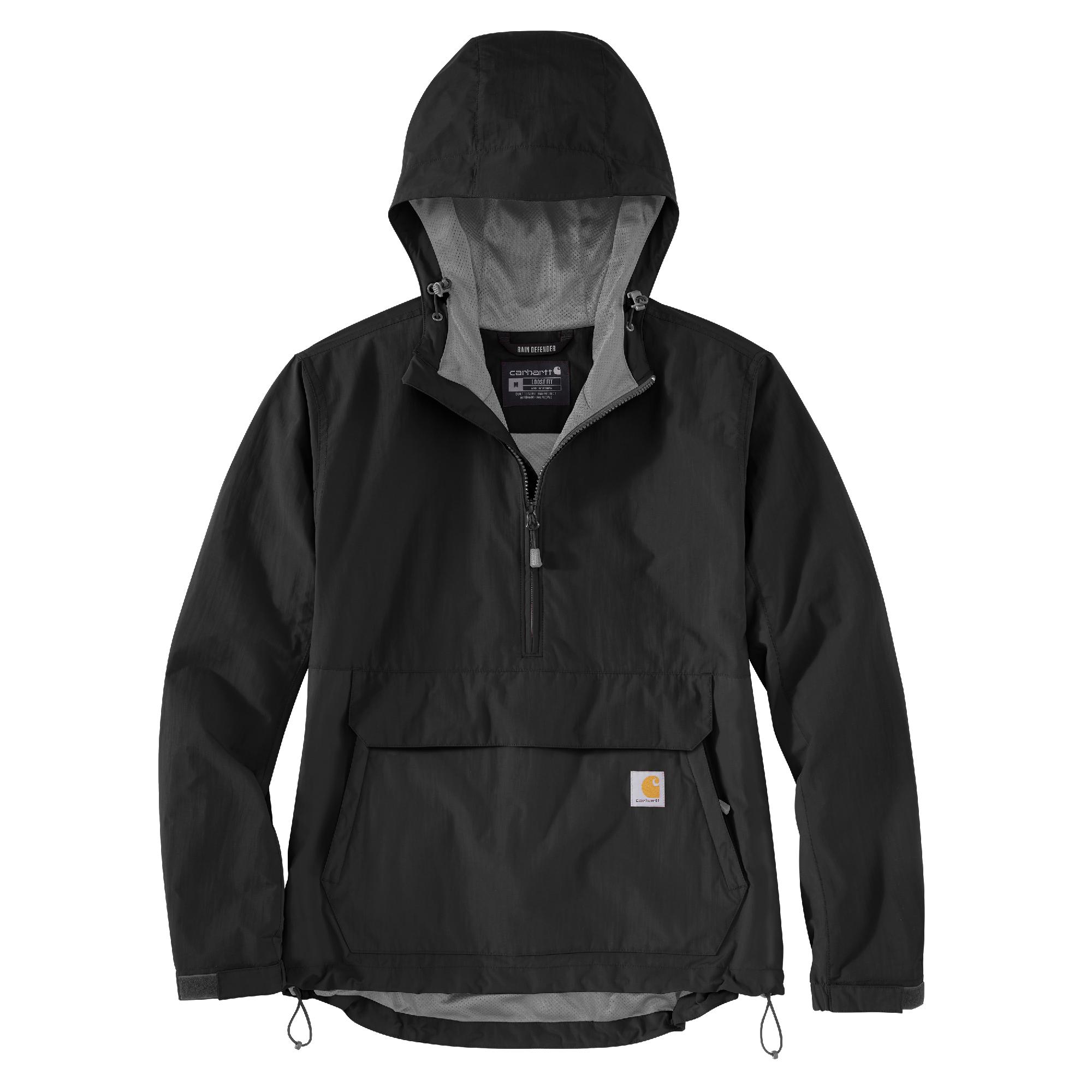 Carhartt Women's Black Hooded Rain Jacket (Medium) in the Work Jackets ...