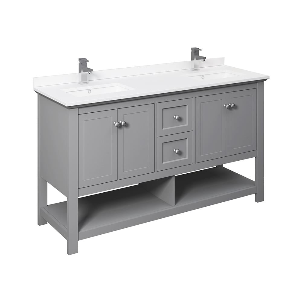 Fresca FCB2360GR-D-CWH-U Bath-Vanity-Combo - View #2