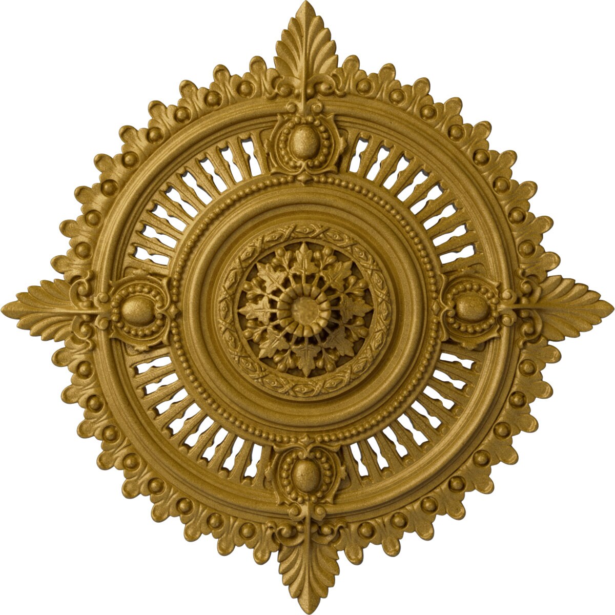 Ekena Millwork CM29HYPGS Haylynn 29.125-in W x 29.125-in L Painted Pharaohs Gold Polyurethane Whole Ceiling Medallion