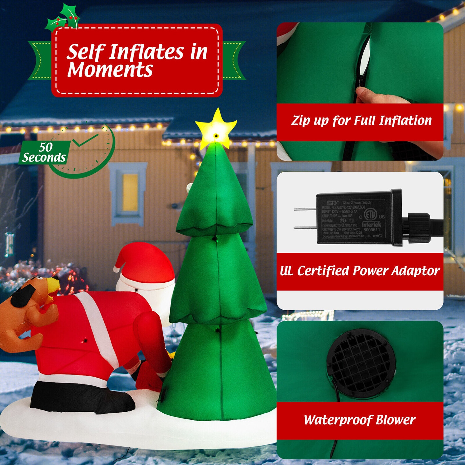 WELLFOR HYJ24096US Christmas-Inflatables - View #3