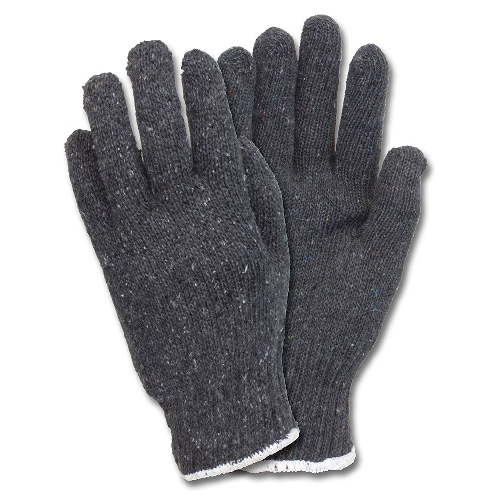 The Safety Zone Safety Zone String Knit Cotton-Polyester Medium Weight Gloves - Gray Mens - 12 Pairs