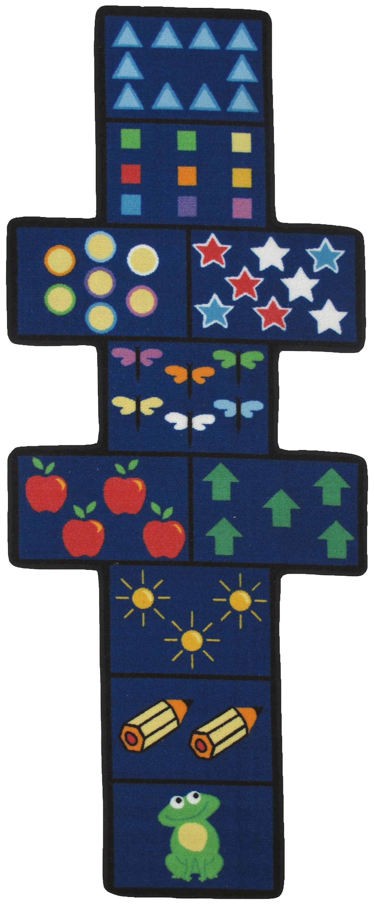 Fun Rugs FTS-168 3078 Fun Time Shape 2 x 6 Multi-color Irregular Indoor Area Rug