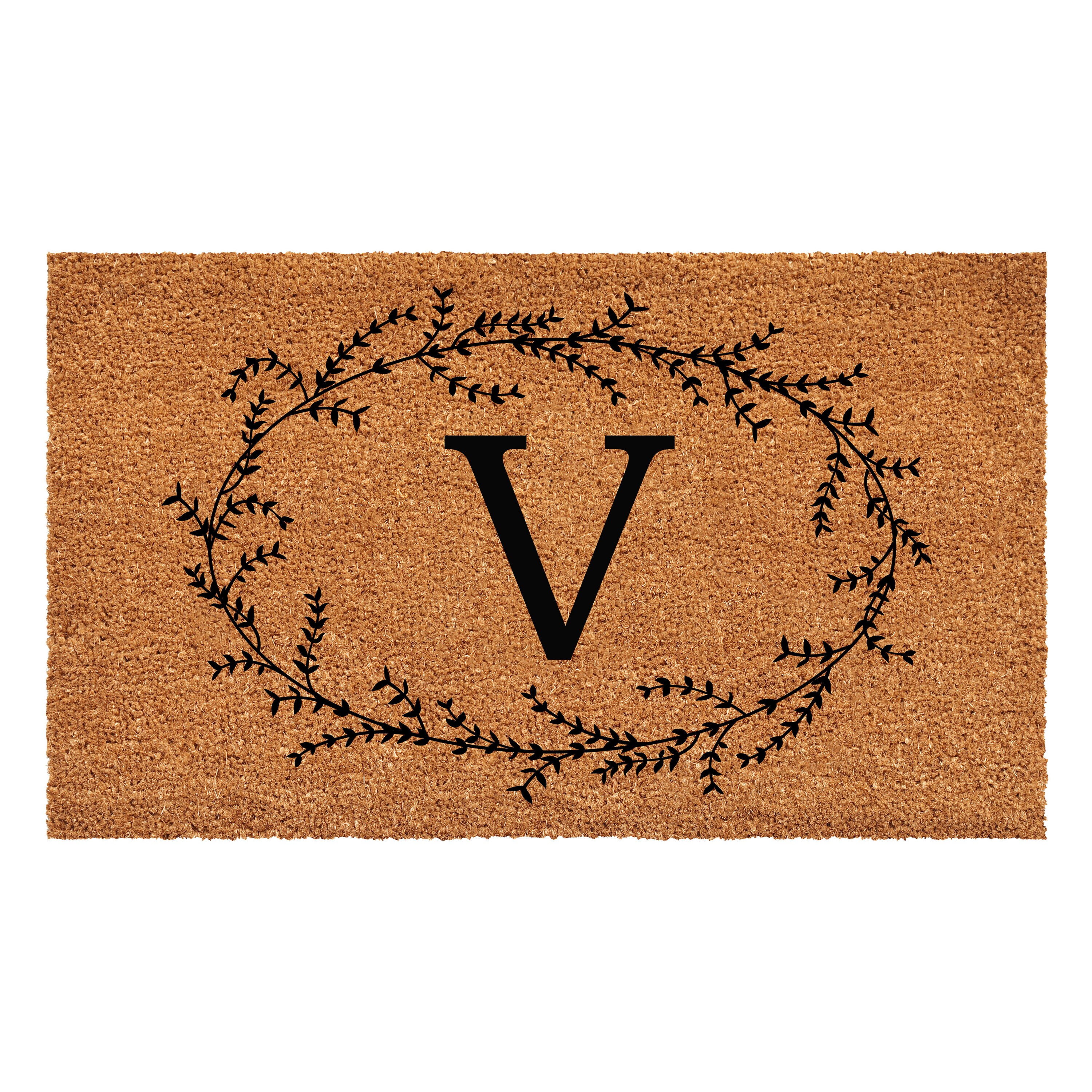 Callowaymills 108362436V 2-ft x 4-ft Natural, Black Coir/Vinyl Rectangular Indoor or outdoor Decorative Door mat