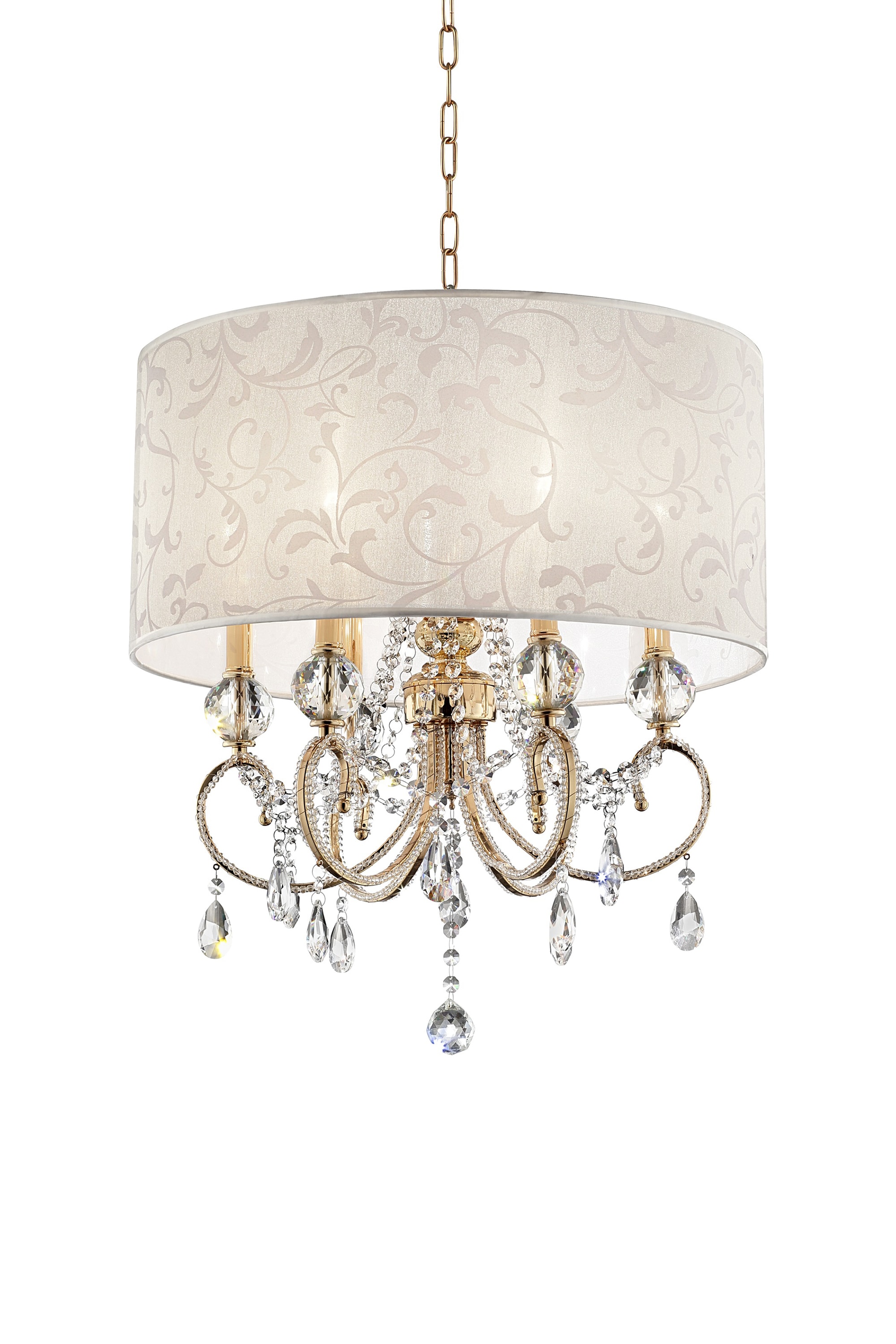 ORE International K-5155H Aurora 6 -Light Multiple finishes Gold Transitional For Use in Dining Rooms, Foyers, Kitchens, Living Rooms Chandelier