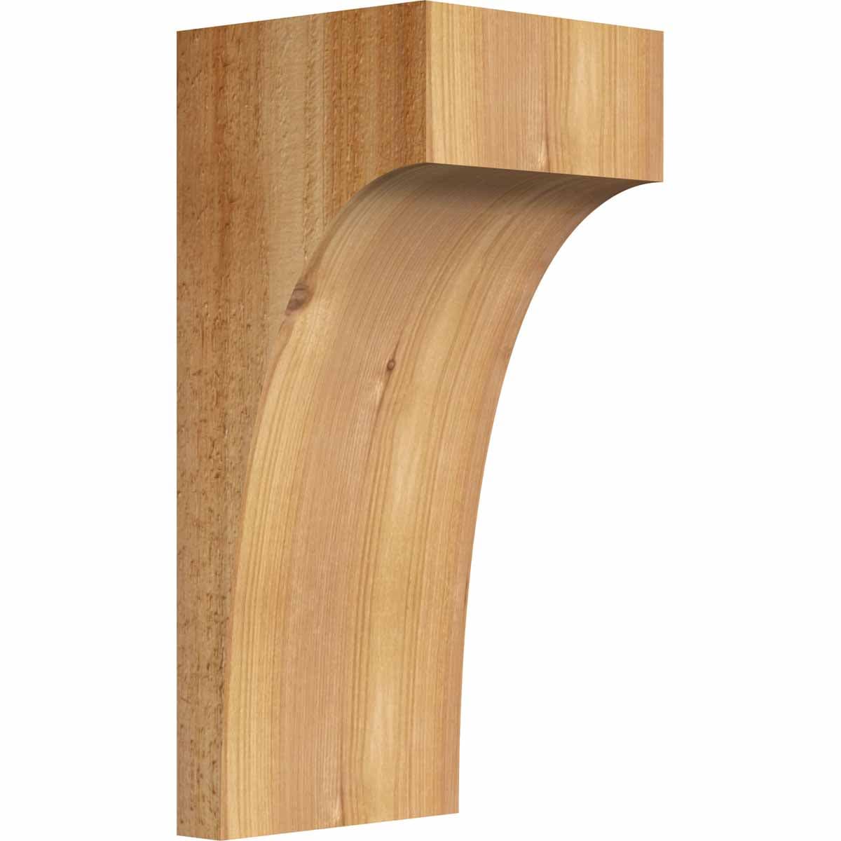 Ekena Millwork COR06X06X14HUN00RWR 6-in x 6-in x 14-in Huntington Unfinished Western red cedar Wood Paintable/Stainable Corbel
