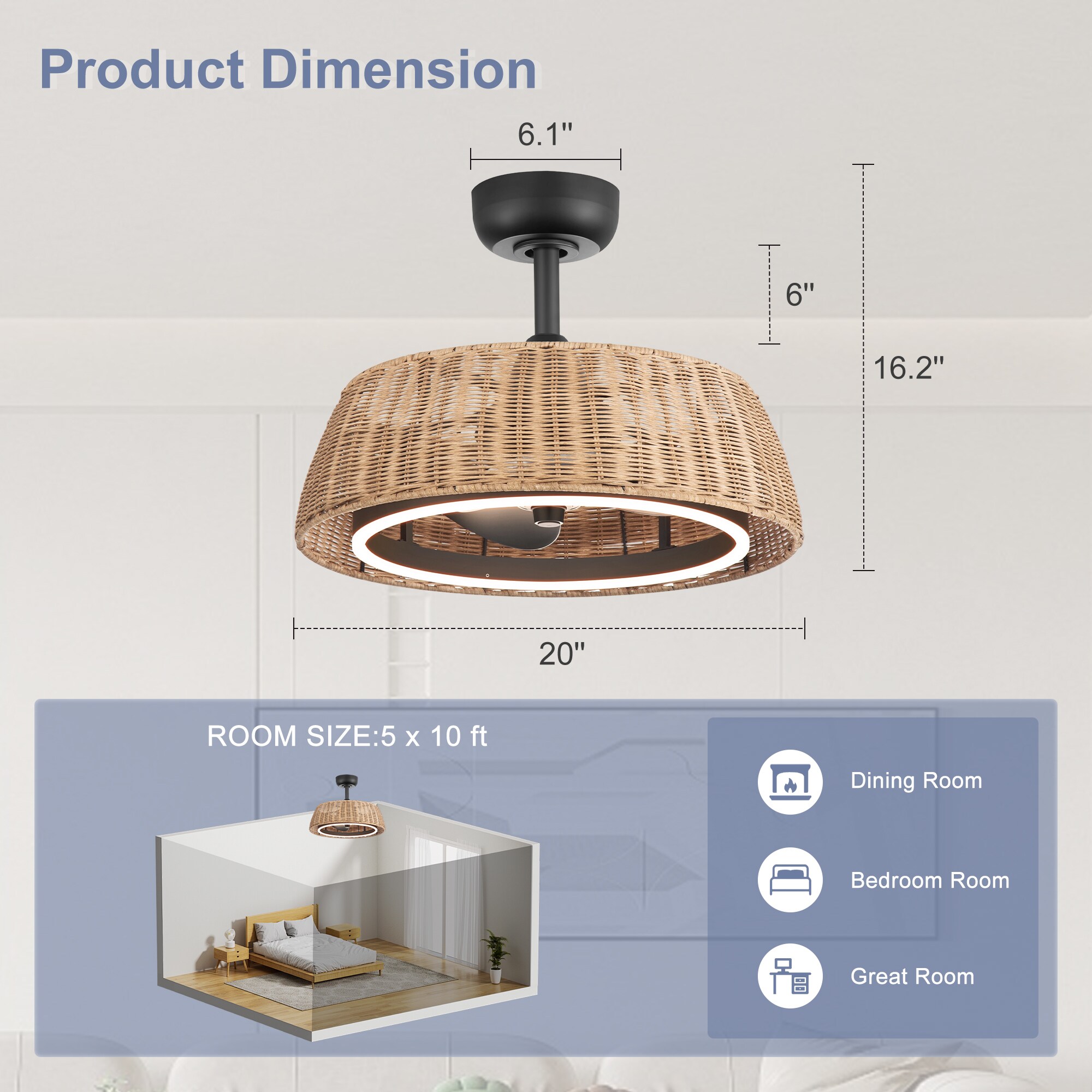 Airsurfer AS-31012-BK Ceiling-Fans - View #3