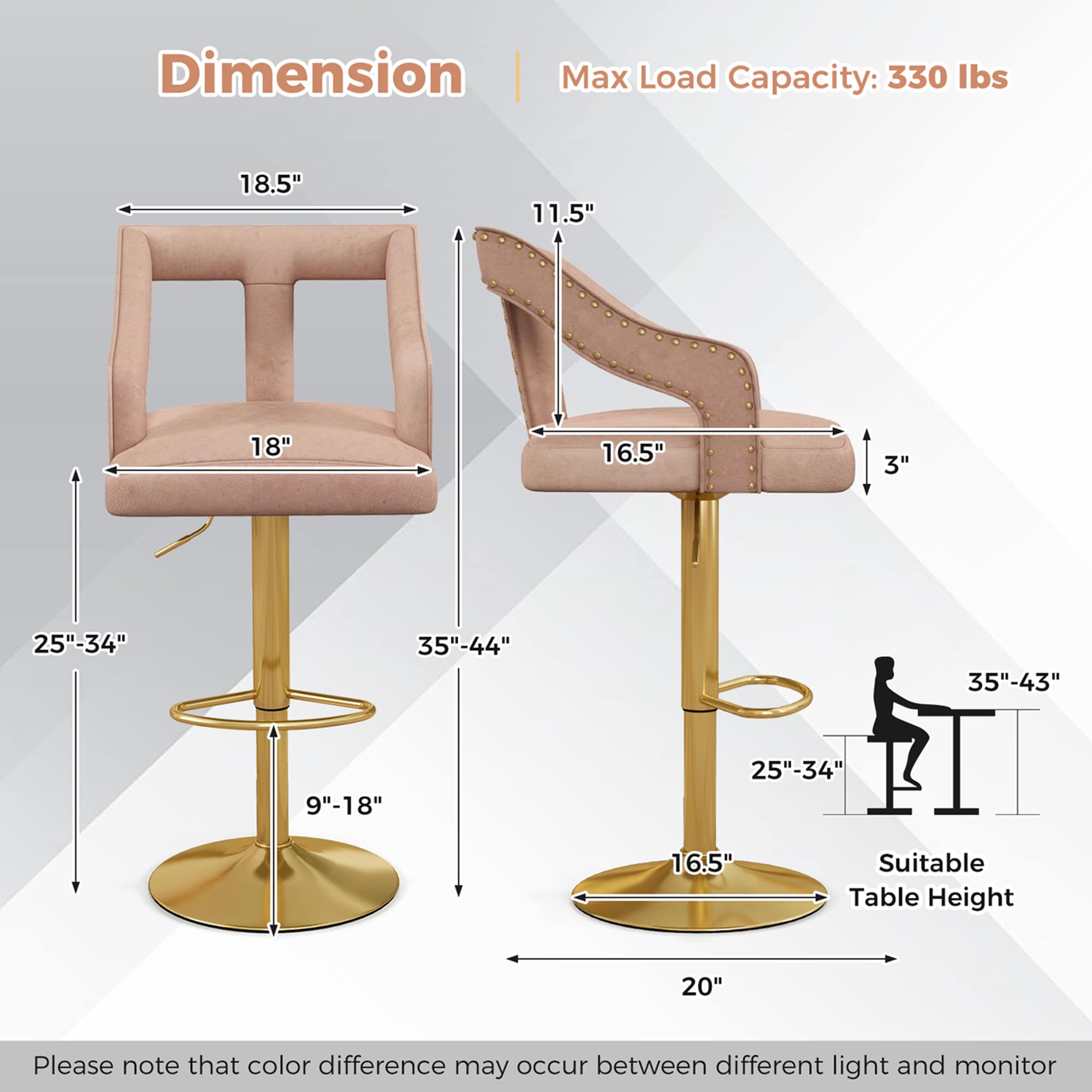 Costway HCST01376 stools - View #2