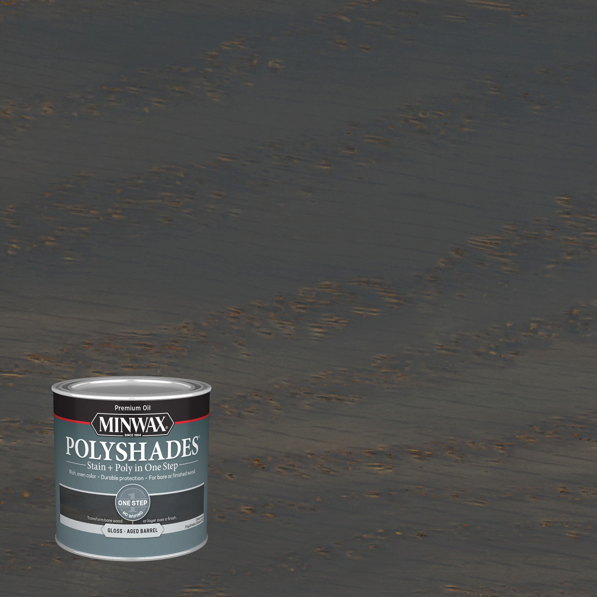 Minwax 214994444 PolyShades Oil-based Aged Barrel Semi-transparent Gloss Interior Stain ( Half-pint )