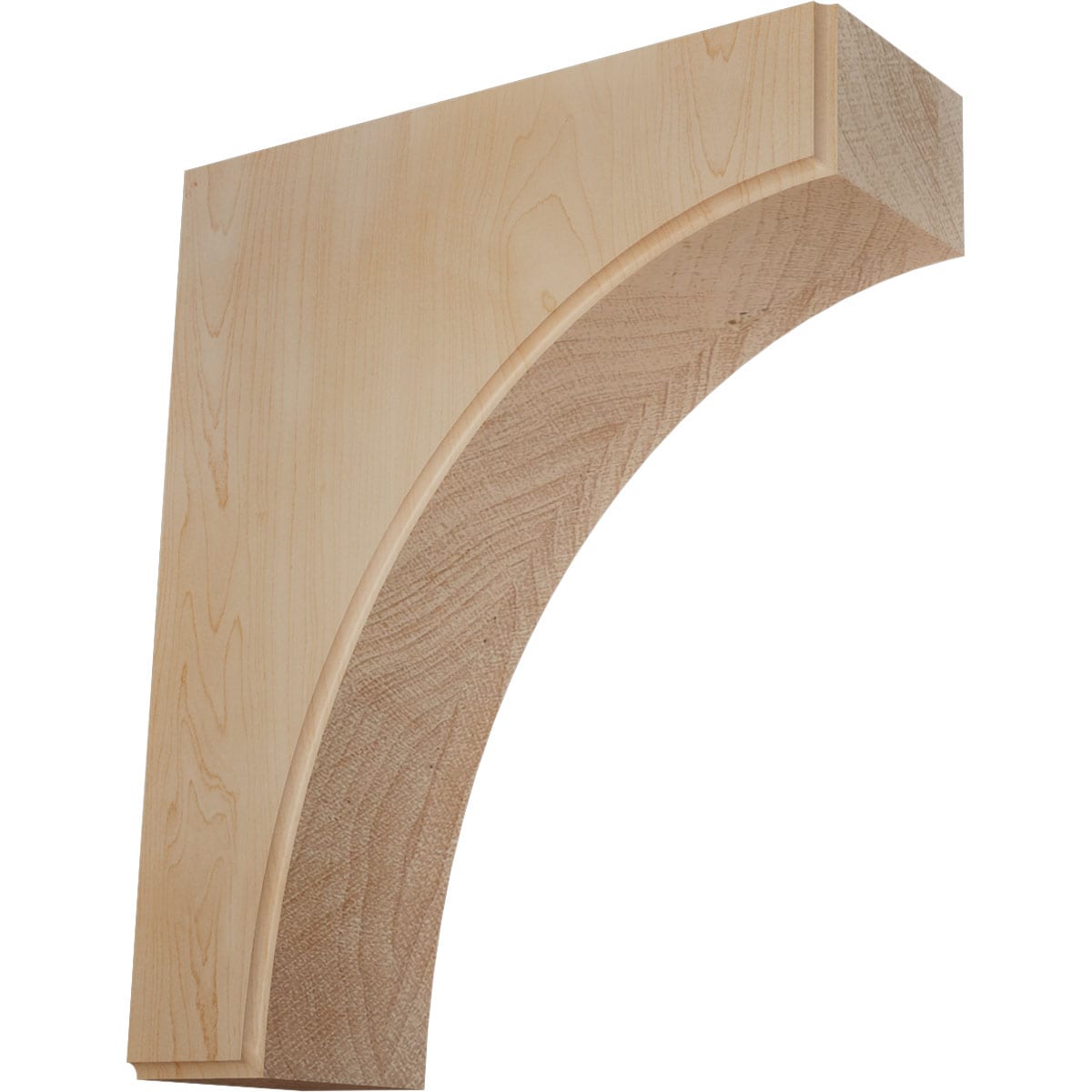 Ekena Millwork BKTW05X10X12CVMA Clarksville 5-1/4-in x 10-in x 12-in Maple Wood Standard Bracket
