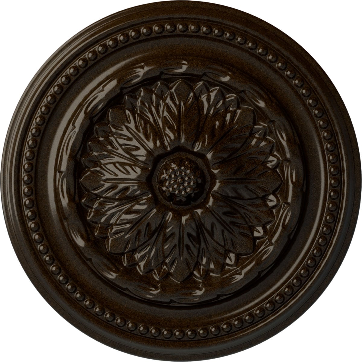 Ekena Millwork CM15CHBZS Chester 15.75-in W x 15.75-in L Painted Bronze Polyurethane Whole Ceiling Medallion