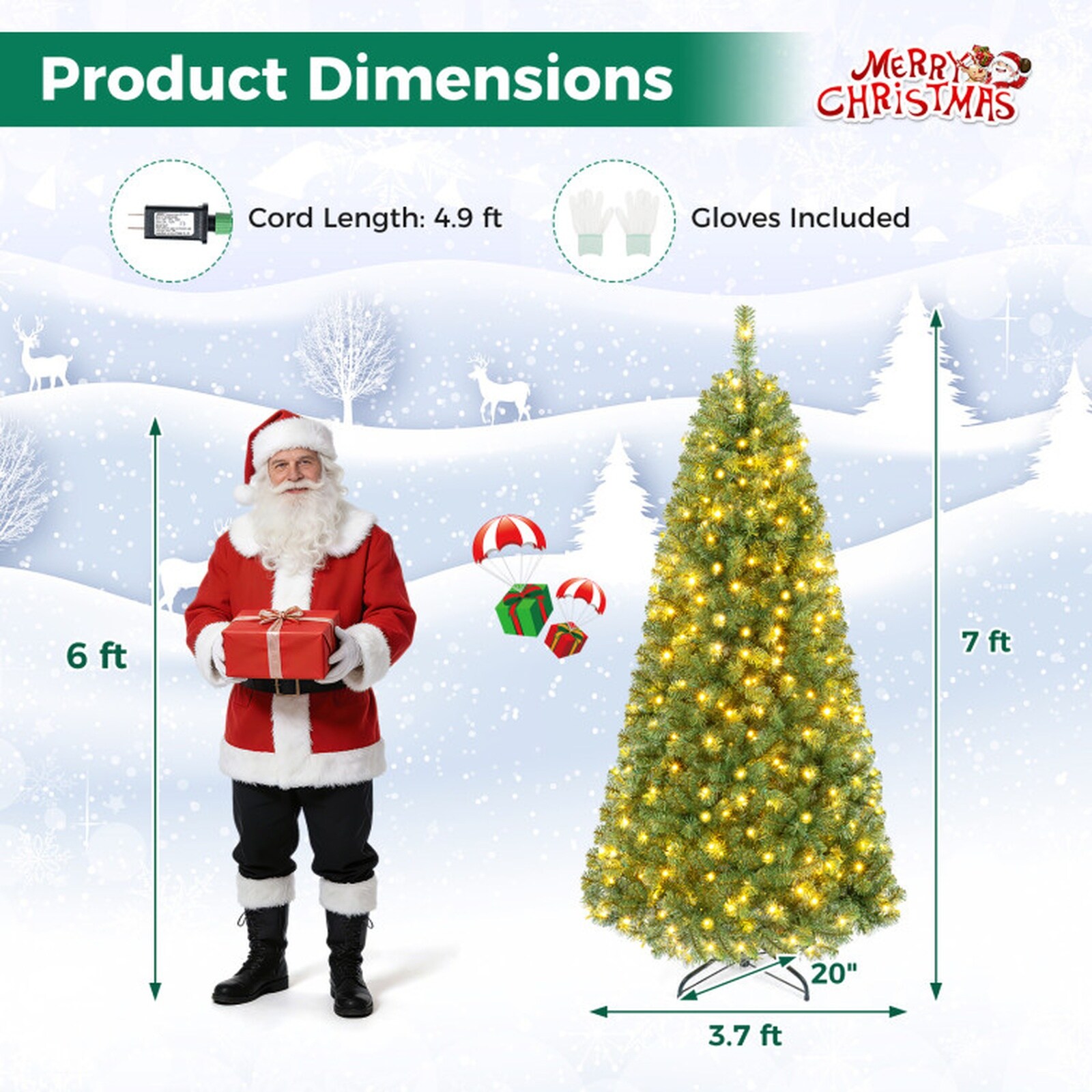SUGIFT LW047SUGHY1091 Artificial-Christmas-Trees - View #3