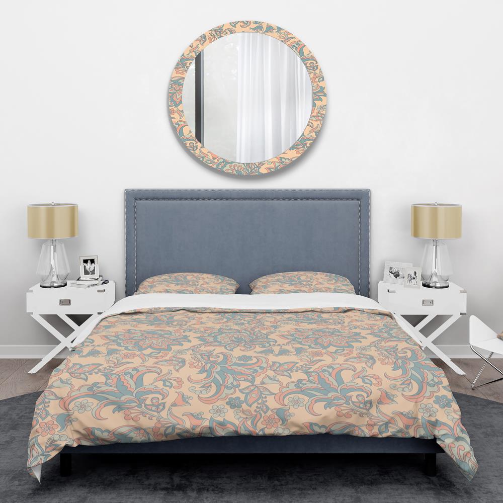 Designart BED24588-Q 3 -Piece Blue Queen Duvet cover Set
