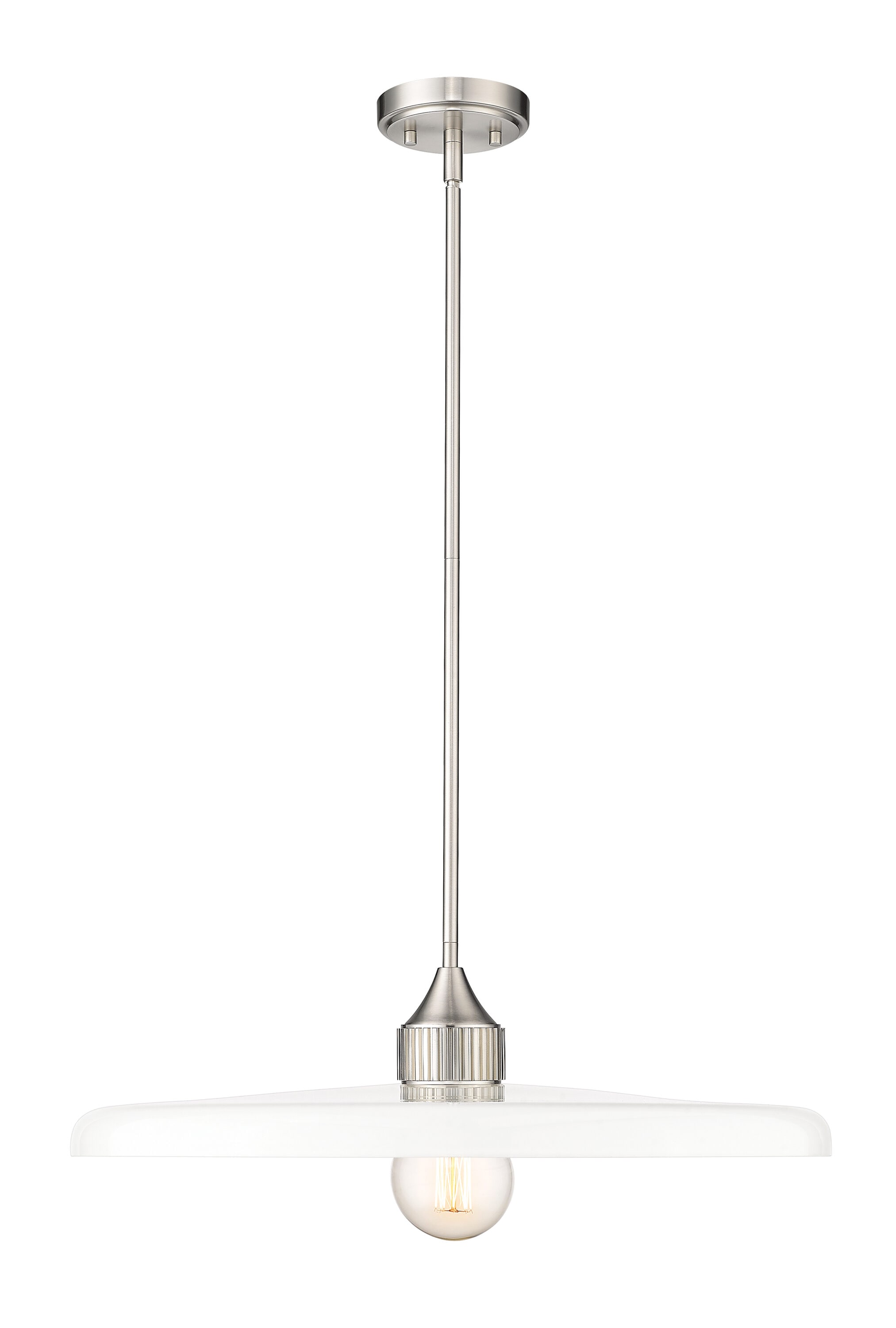 Paloma Brushed Nickel 24" LED Glass Indoor/Outdoor Pendant Light