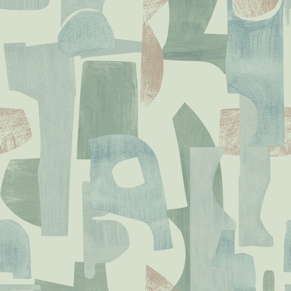 Tempaper GC15107 28-Sq. Feet Sage and Cedar Vinyl Geometric Self-adhesive Peel and Stick Wallpaper