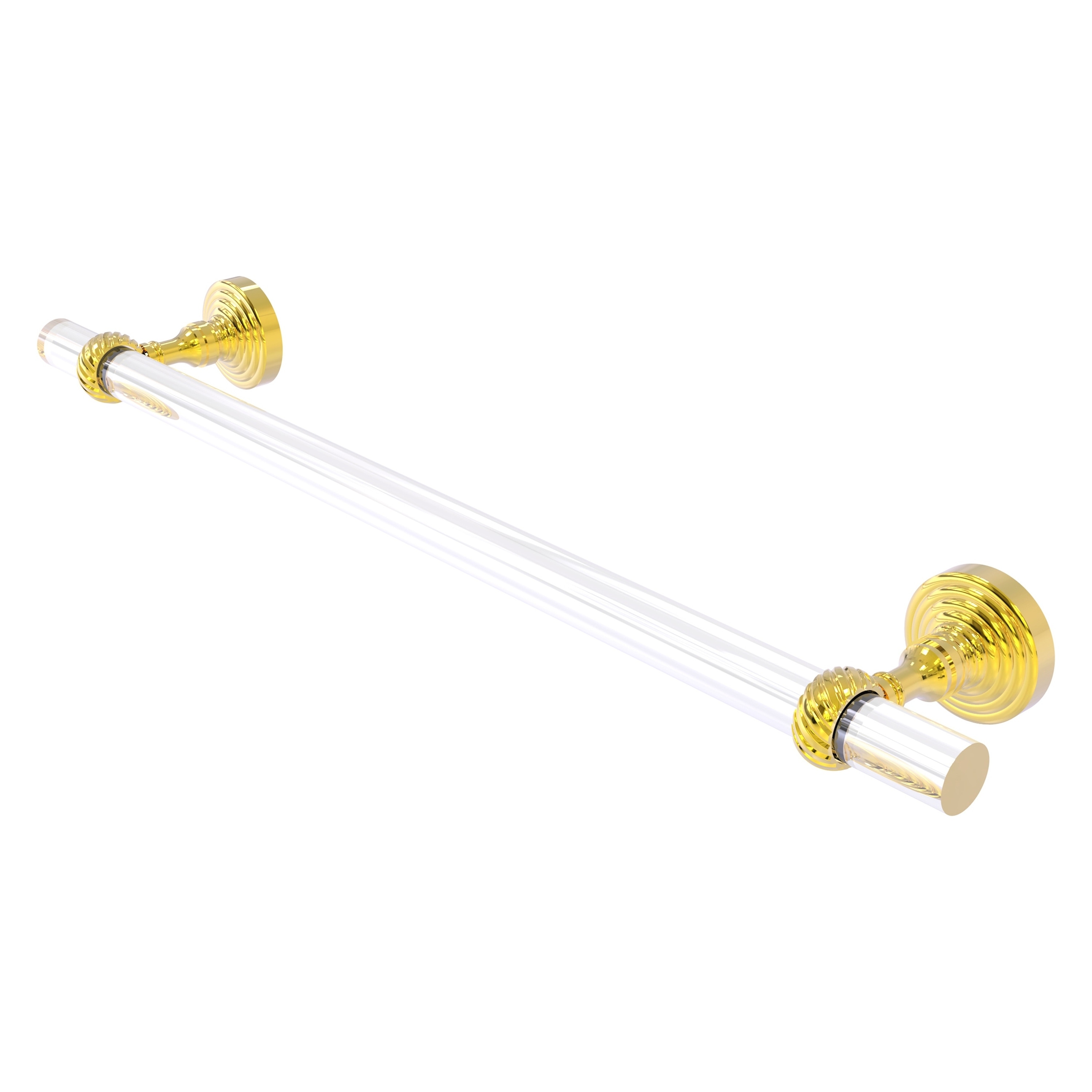 Allied Brass PG-41T-24-PB Pacific Grove 24-in Polished Brass Wall mount Single Towel Bar