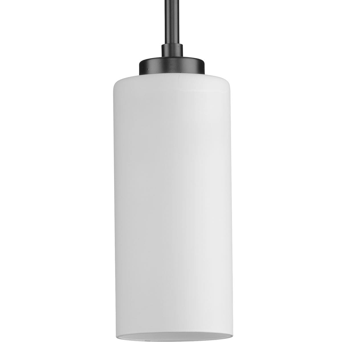Progress Lighting P500404-31M Cofield Matte Black Transitional Etched glass Cylinder Mini Hanging Pendant light